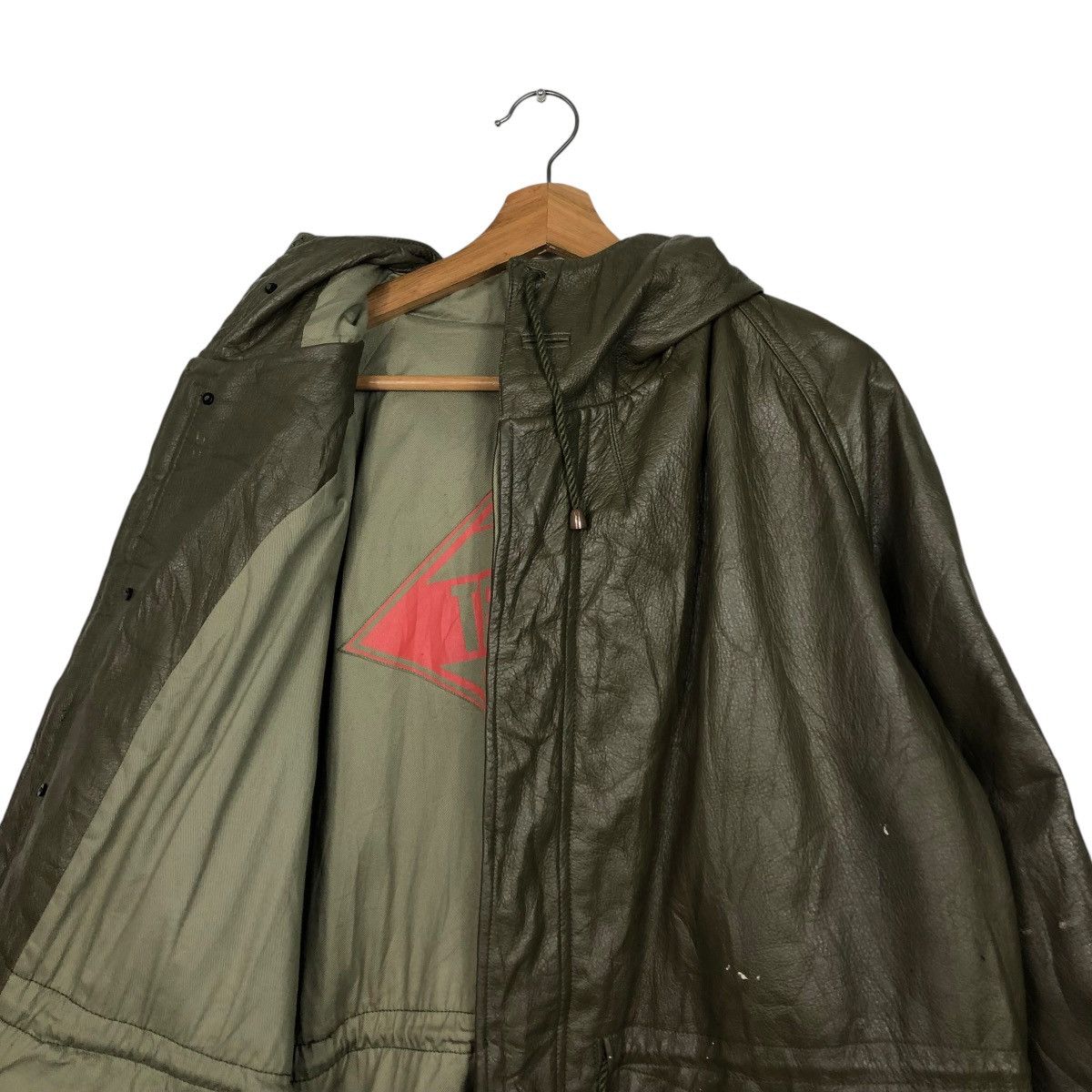 Japanese Brand 🔥VINTAGE BIKER LEATHER JACKET BIG LOGO LINING Size US L / EU 52-54 / 3 - 9 Thumbnail