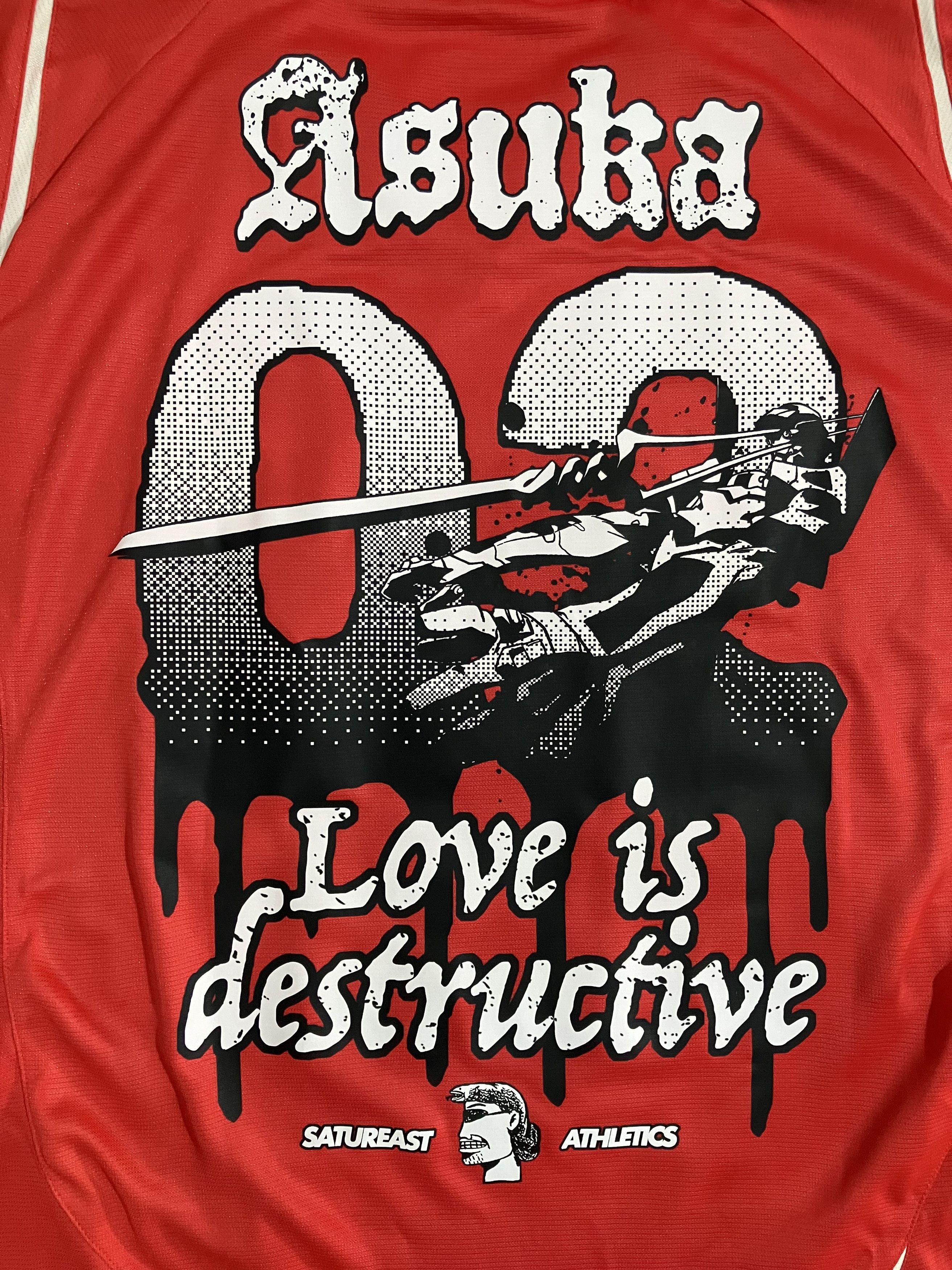 Anime 00s Vintage Soccer Jersey x Custom Evangelion Asuka Size US XL / EU 56 / 4 - 5 Thumbnail