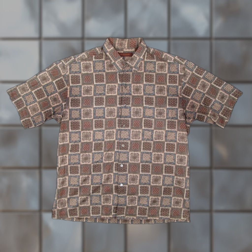 Tori Richard Tori Richard Shirt Mens Large Brown Floral Short Sleeve Button-Up COTTON LAWN Made in USA Size US L / EU 52-54 / 3 - 1 Thumbnail