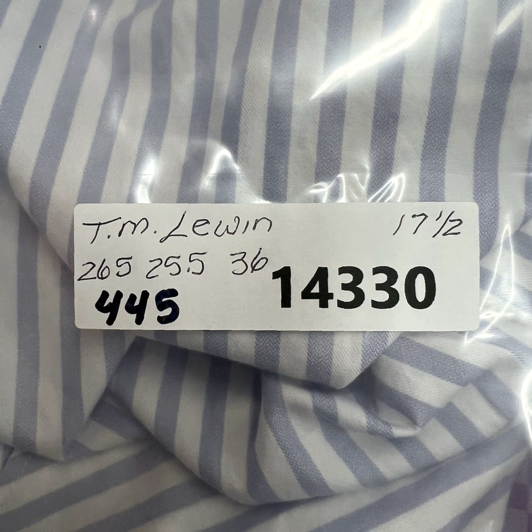 Vintage VINTAGE T.M.Lewin Men's Button-Up Shirt Casual Business Formal Long Sleeve Blue Size 17.5 Size US XL / EU 56 / 4 - 8 Thumbnail