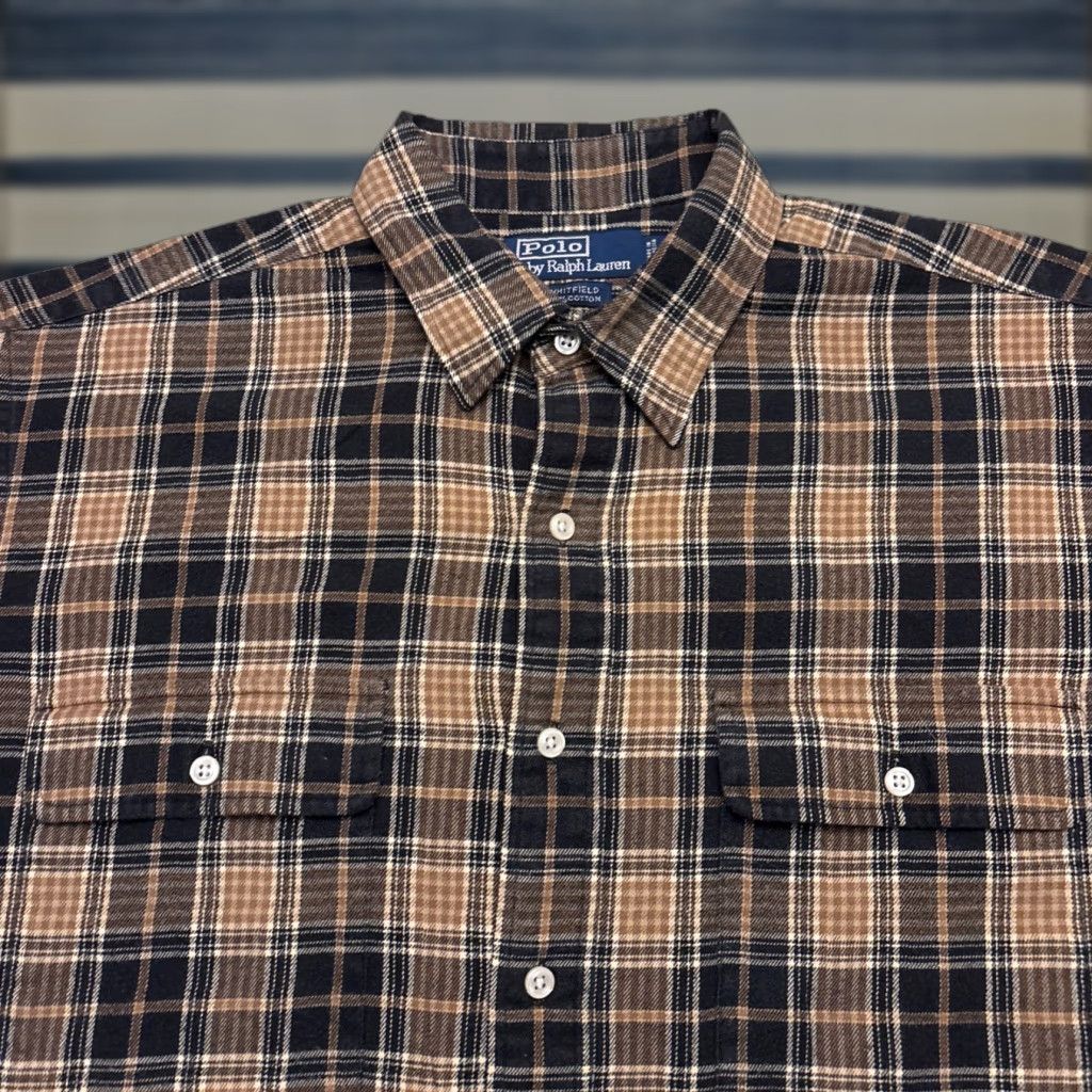 Vintage Polo Ralph Lauren Whitfield Flannel Shirt Men's Large