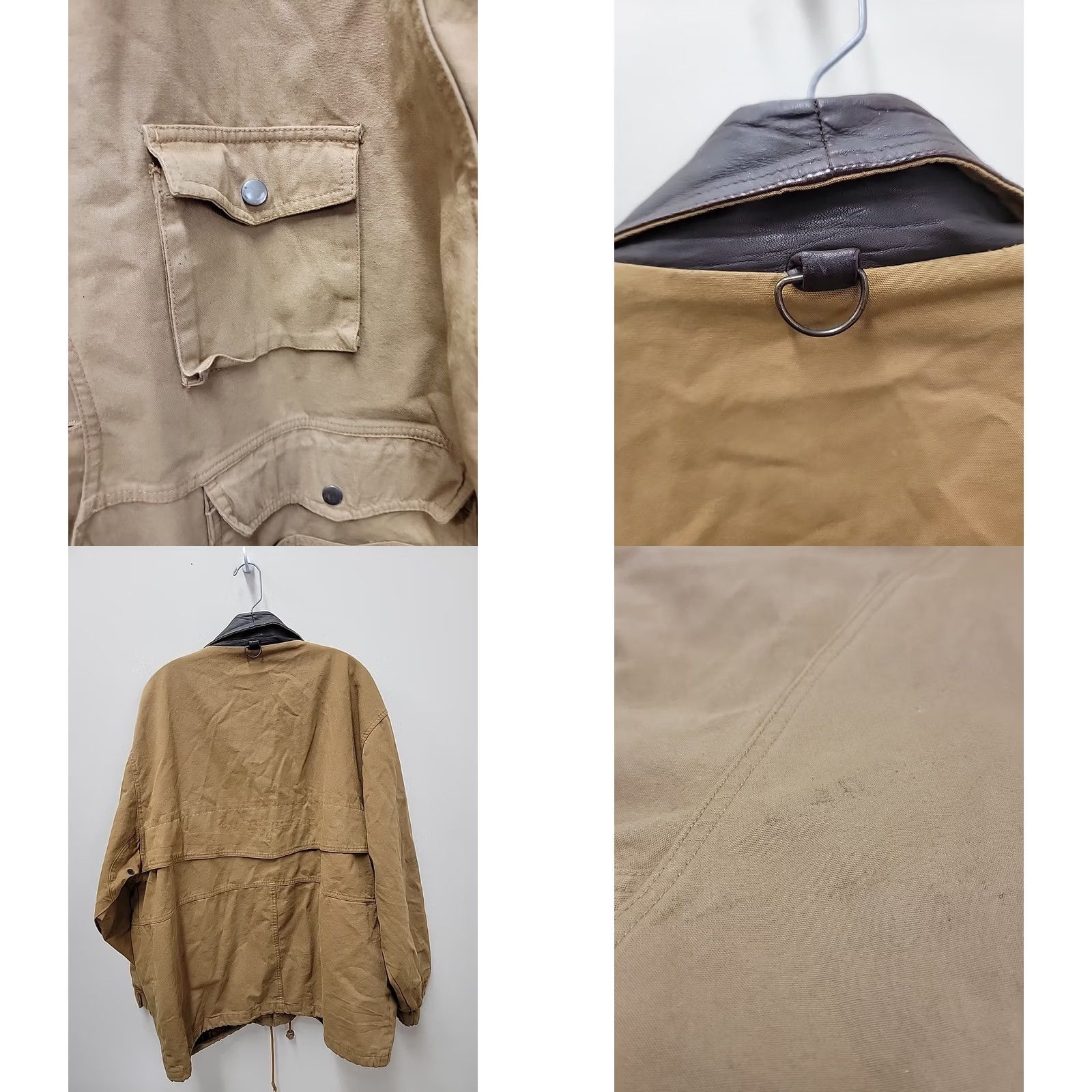 Roper VINTAGE Roper Jacket Mens XL Canvas Leather Collar Plaid Lined Overcoat Brown Size US XL / EU 56 / 4 - 8 Thumbnail