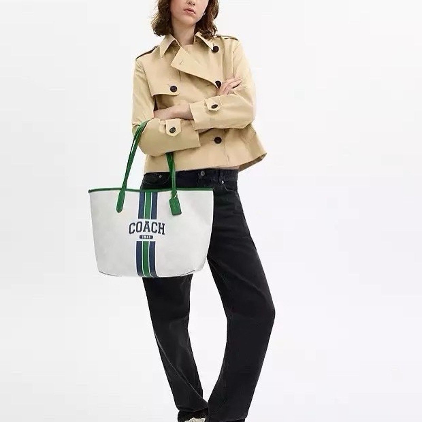 Coach NWT COACH City Tote Bag Signature Canvas Coach Graphic CBI79 Size ONE SIZE - 6 Thumbnail