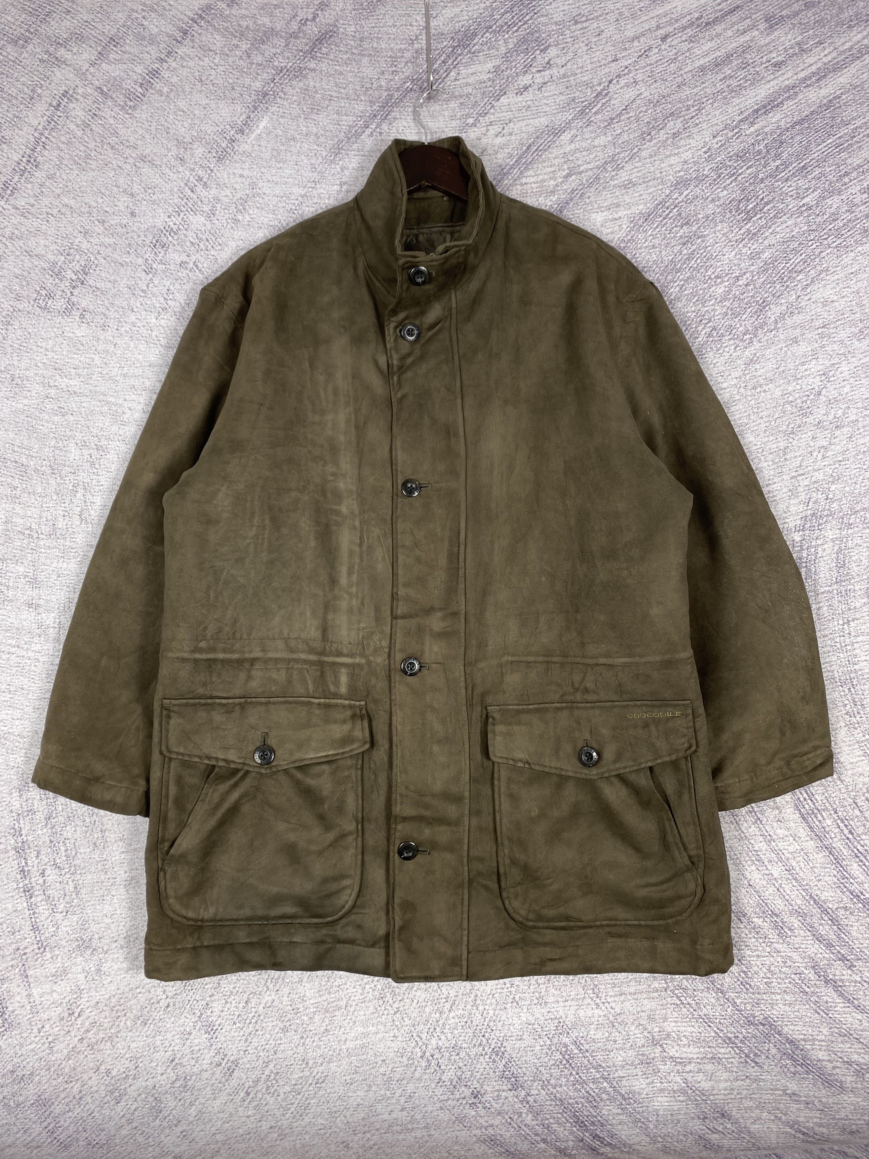Vintage Crocodile Quilted Lining Zip Up Jacket