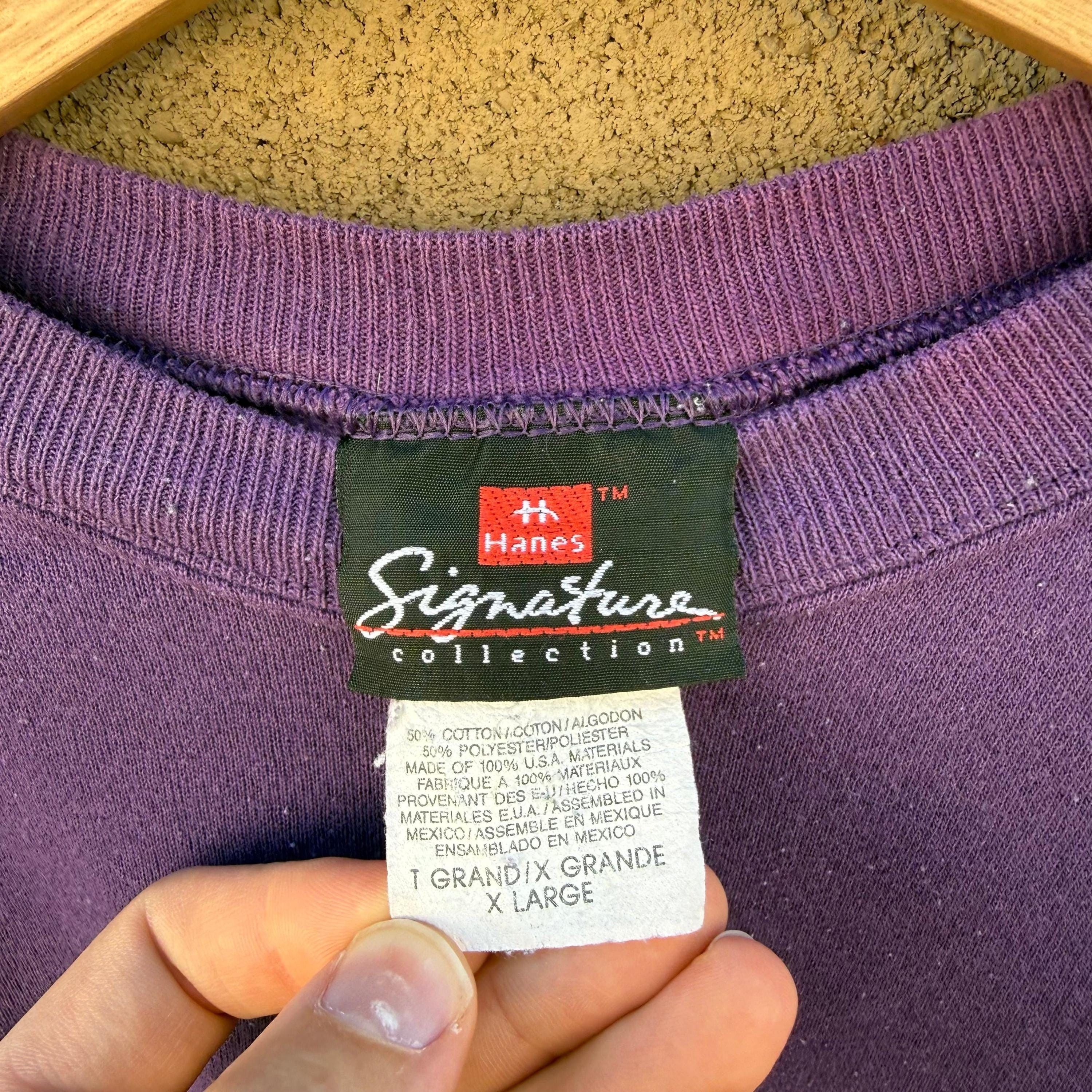 Hanes 90's Hanes Signature Collection Faded Purple Crewneck Sweats Size US L / EU 52-54 / 3 - 3 Thumbnail