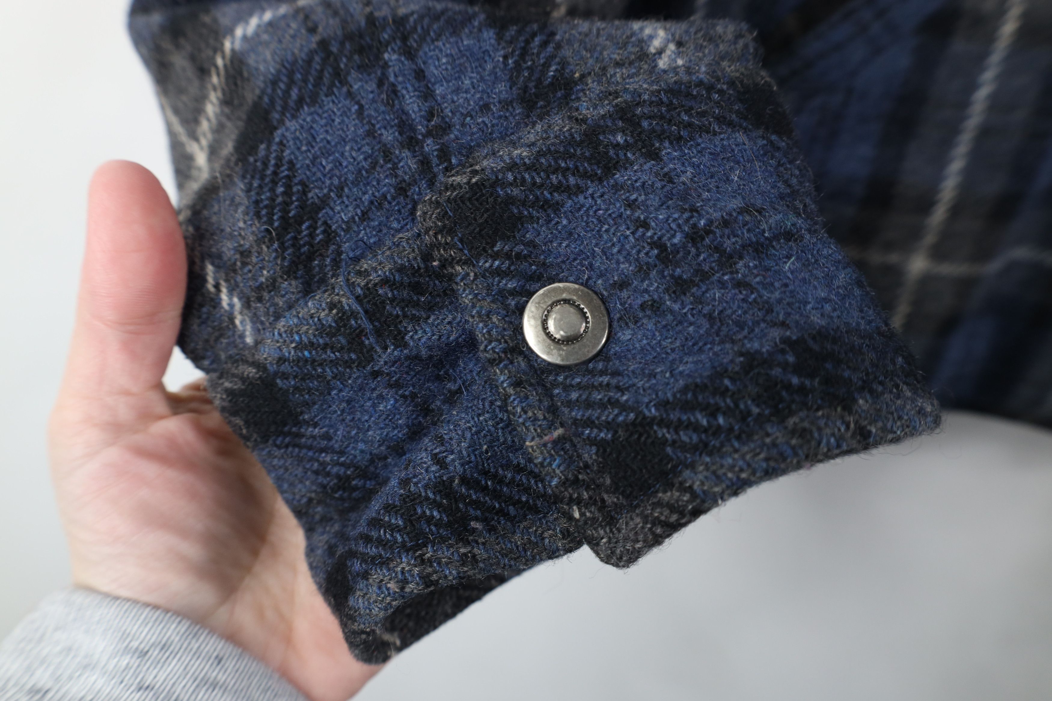 Vintage Vintage 90s Streetwear Blend Buckle Back Bomber Jacket Plaid Size L / US 10 / IT 46 - 4 Thumbnail