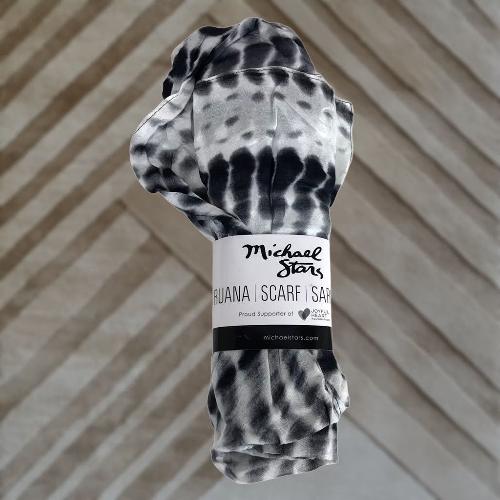 Michael Stars VINTAGE? (No) Alligator Tie Dye Ruana Scarf Sarong Black White MSFF038 NEW Michael Stars Size ONE SIZE - 1 Thumbnail