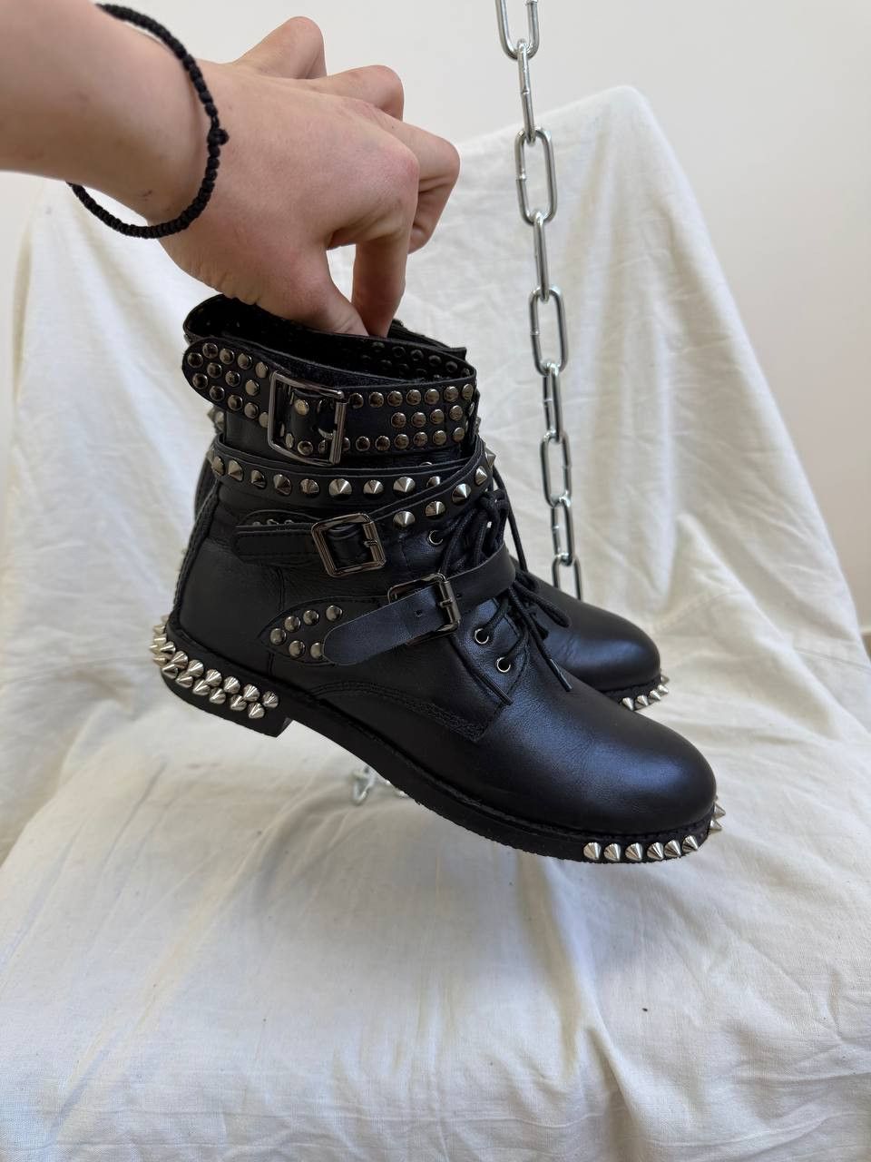 Yves Saint Laurent YvesSaintLaurent Ankle-Zip Goth Opium Style Leather Boots Size US 6.5 / IT 36.5 - 11 Thumbnail