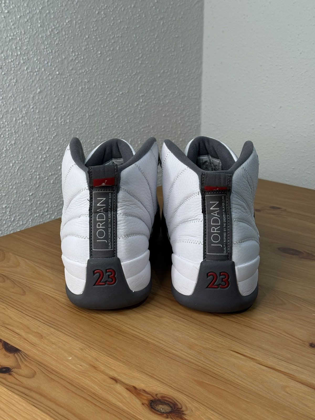 Jordan Brand × Nike Nike Air Jordan 12 Retro White Dark Grey Size US 14 / EU 47 - 3 Thumbnail