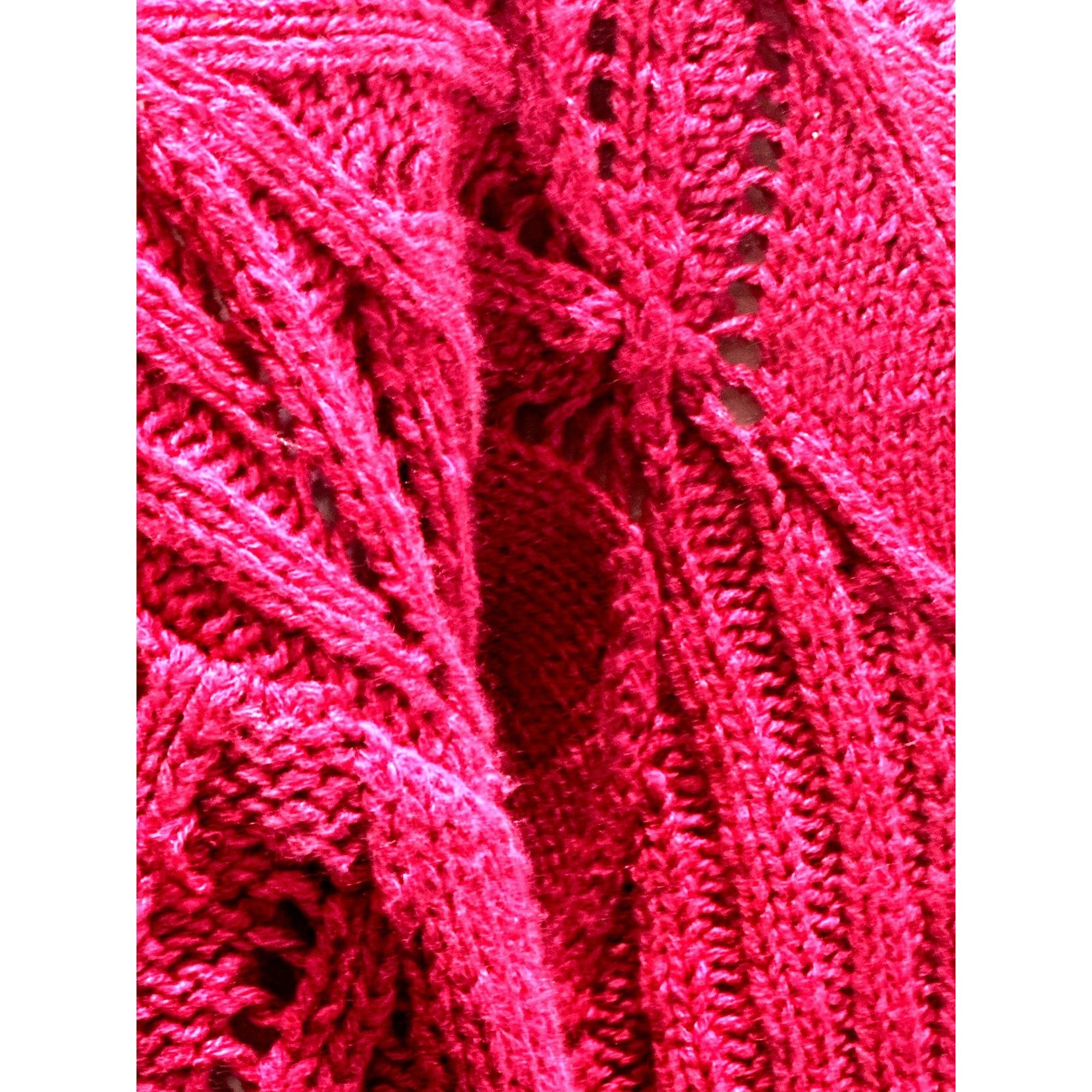 Venus Venus Small Raspberry Cable Knit Argyle V Neck Gold Button S Size S / US 4 / IT 40 - 11 Thumbnail