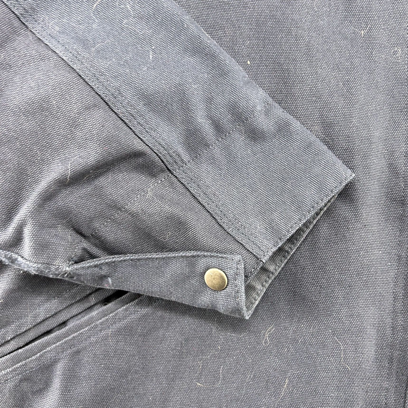 Vintage Corner Stone Jacket Mens XL Blue Navy Canvas Quilted Lined Workwear Bomber Jacket 90s Winter Regular Mens Size US XL / EU 56 / 4 - 2 Thumbnail