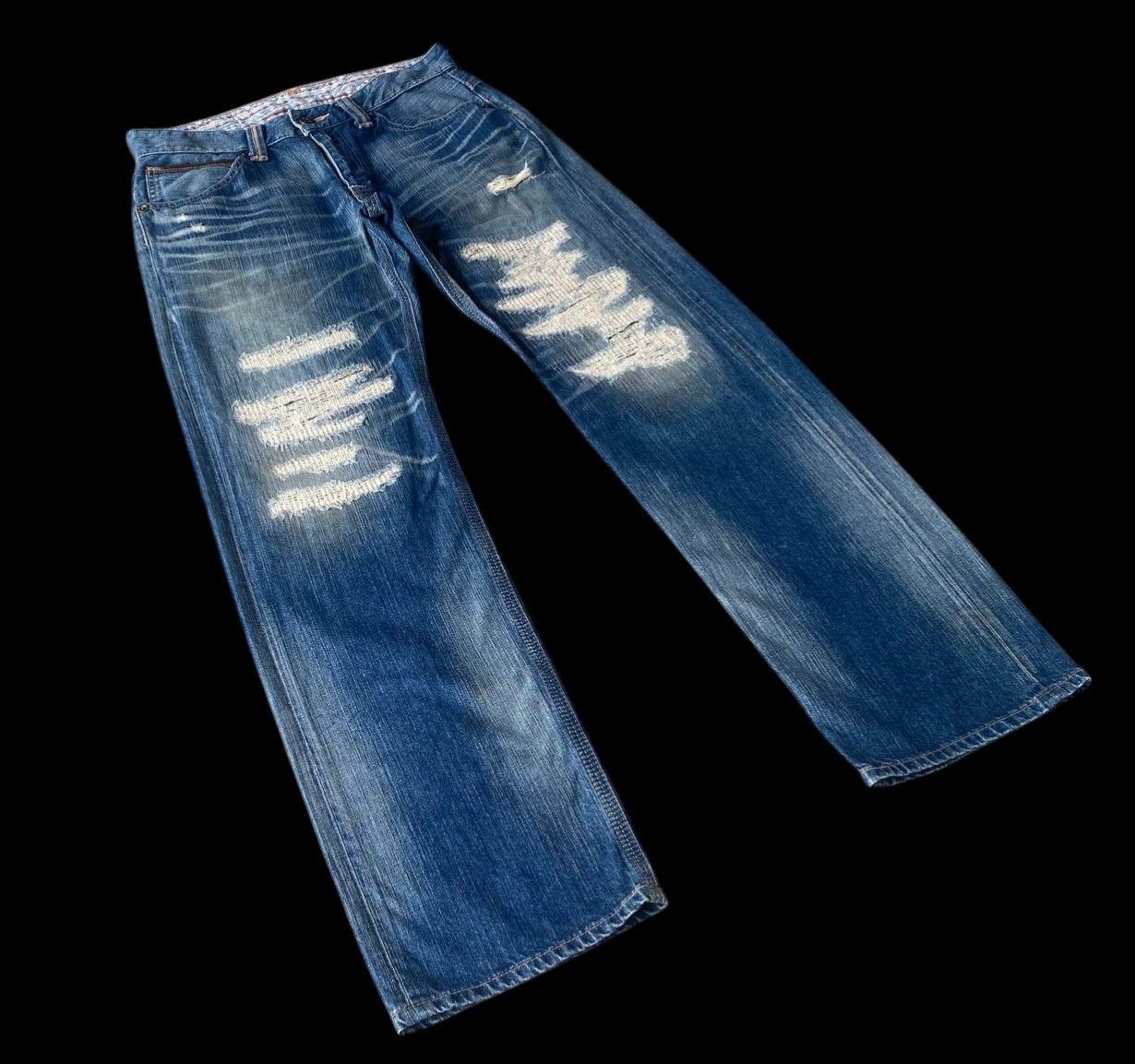Edwin DISTRESSED CLAWMARKS EDWIN EXCLUSIVE VINTAGE DENIM Size US 33 - 2 Thumbnail