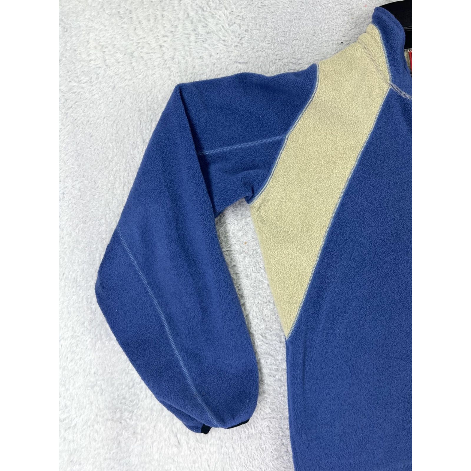 Helly Hansen Helly Hansen Sweater Mens Medium Blue Beige Long Sleeve 1/4 Zip Fleece Polyester Size US M / EU 48-50 / 2 - 6 Thumbnail