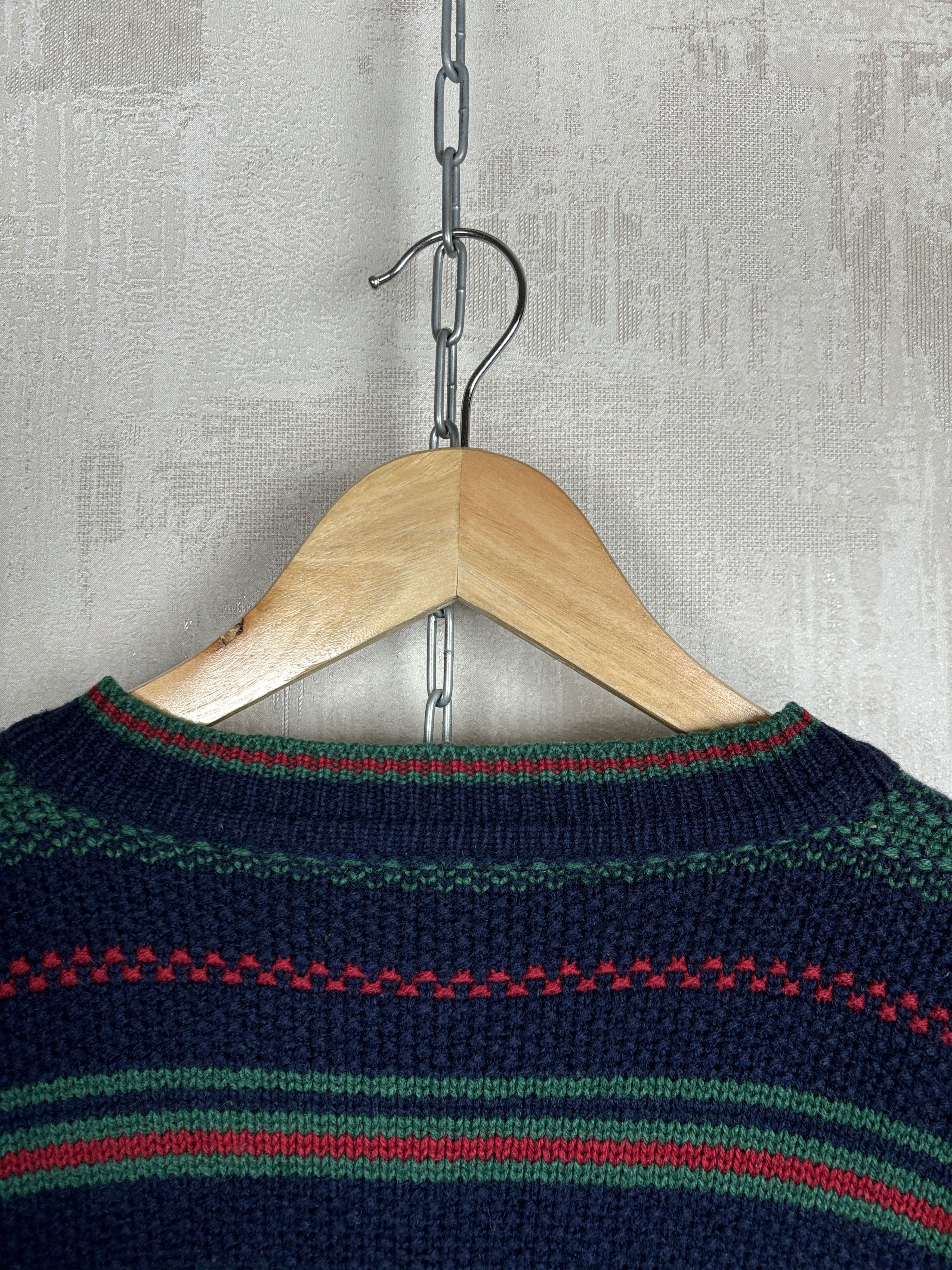 Alan Paine × Vintage Alan Paine Wool Crew Sweater Striped Size UK 40" EU 48 Size US L / EU 52-54 / 3 - 15 Thumbnail