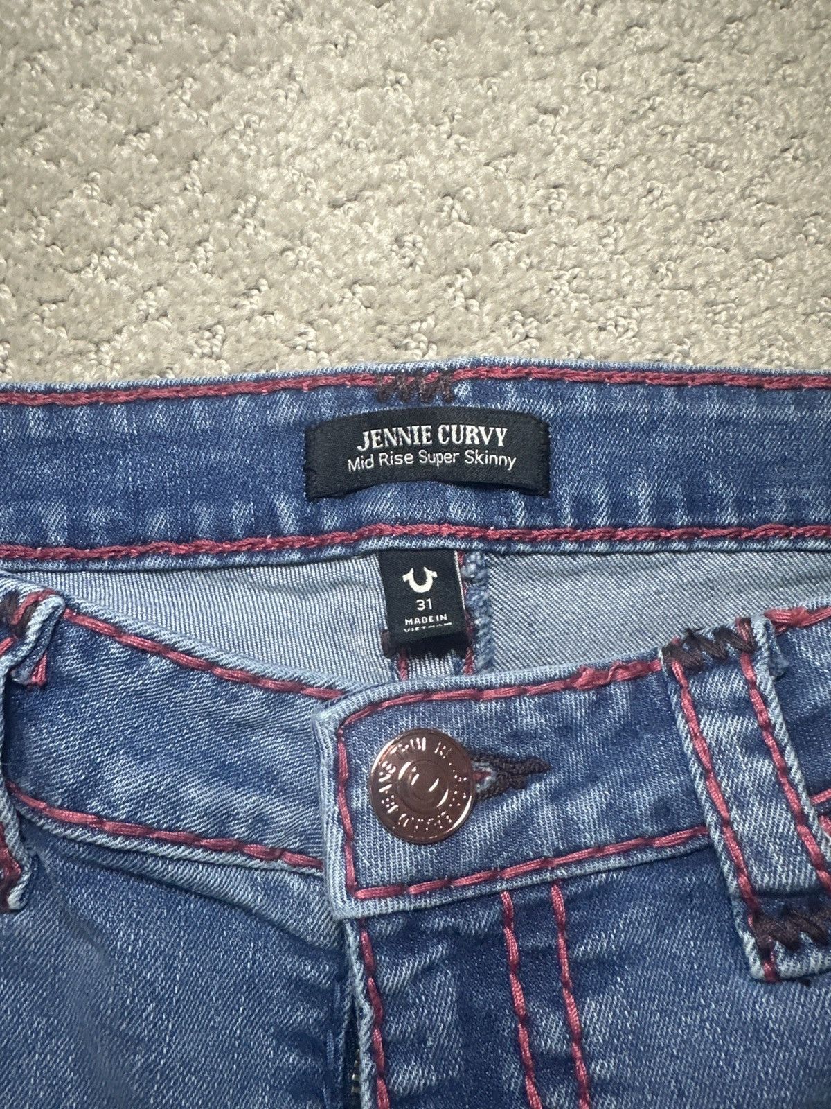 Other Women’s Mid Rise Super Skinny True Religion Jeans Size 31" - 4 Thumbnail