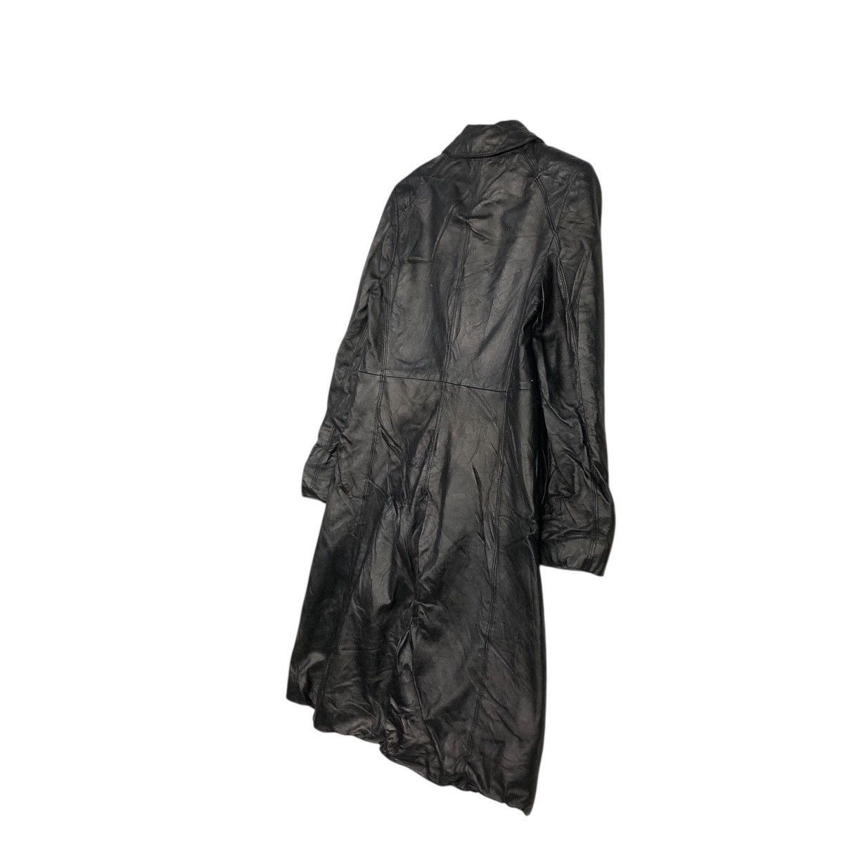 DKNY 📌Rich Black Vintage Leather Long Jacket DKNY Bondage Belted Size US M / EU 48-50 / 2 - 12 Thumbnail