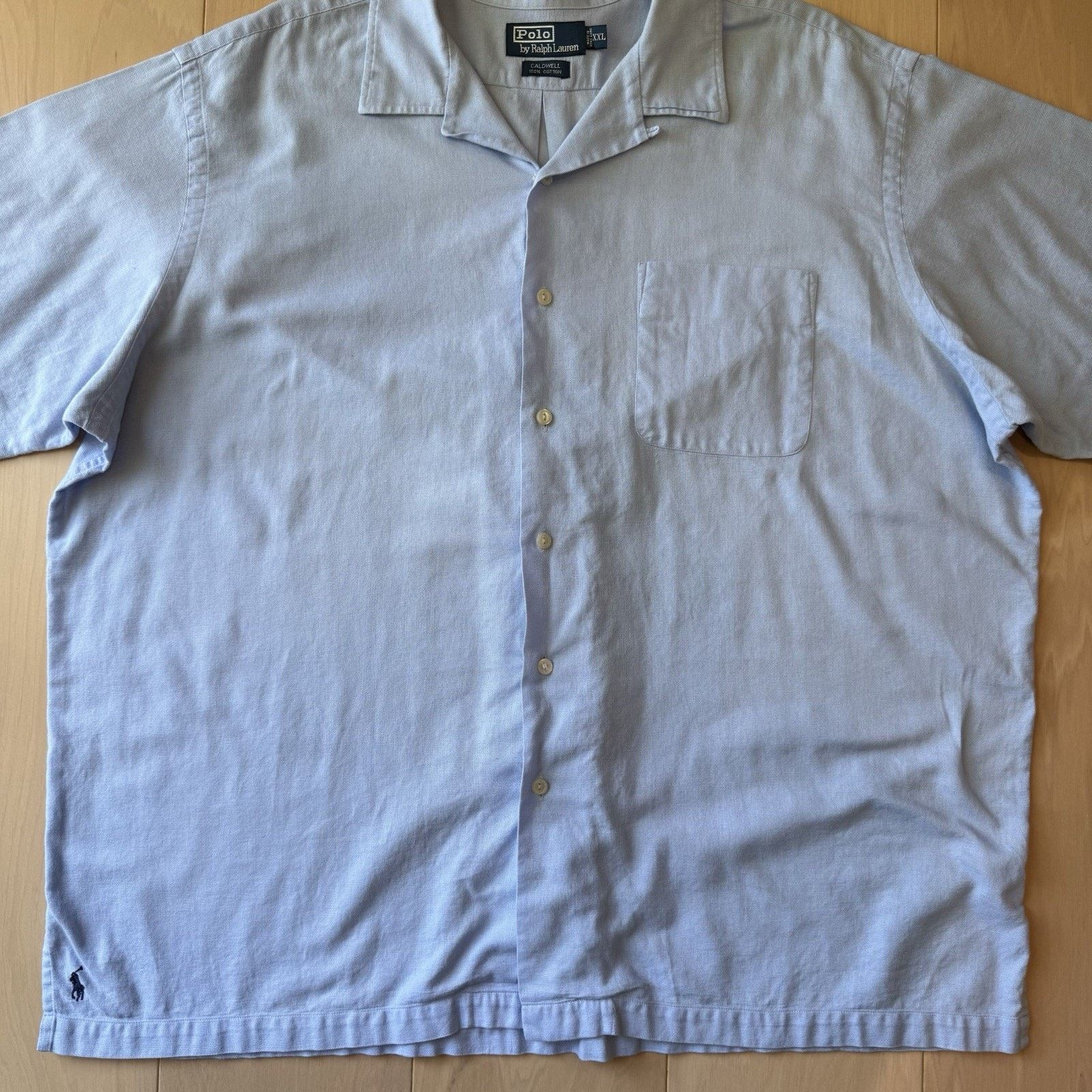 Polo Ralph Lauren × Vintage Vintage Polo Ralph Lauren Shirt 2XL Blue Cotton Loop Collar Size US XXL / EU 58 / 5 - 4 Thumbnail
