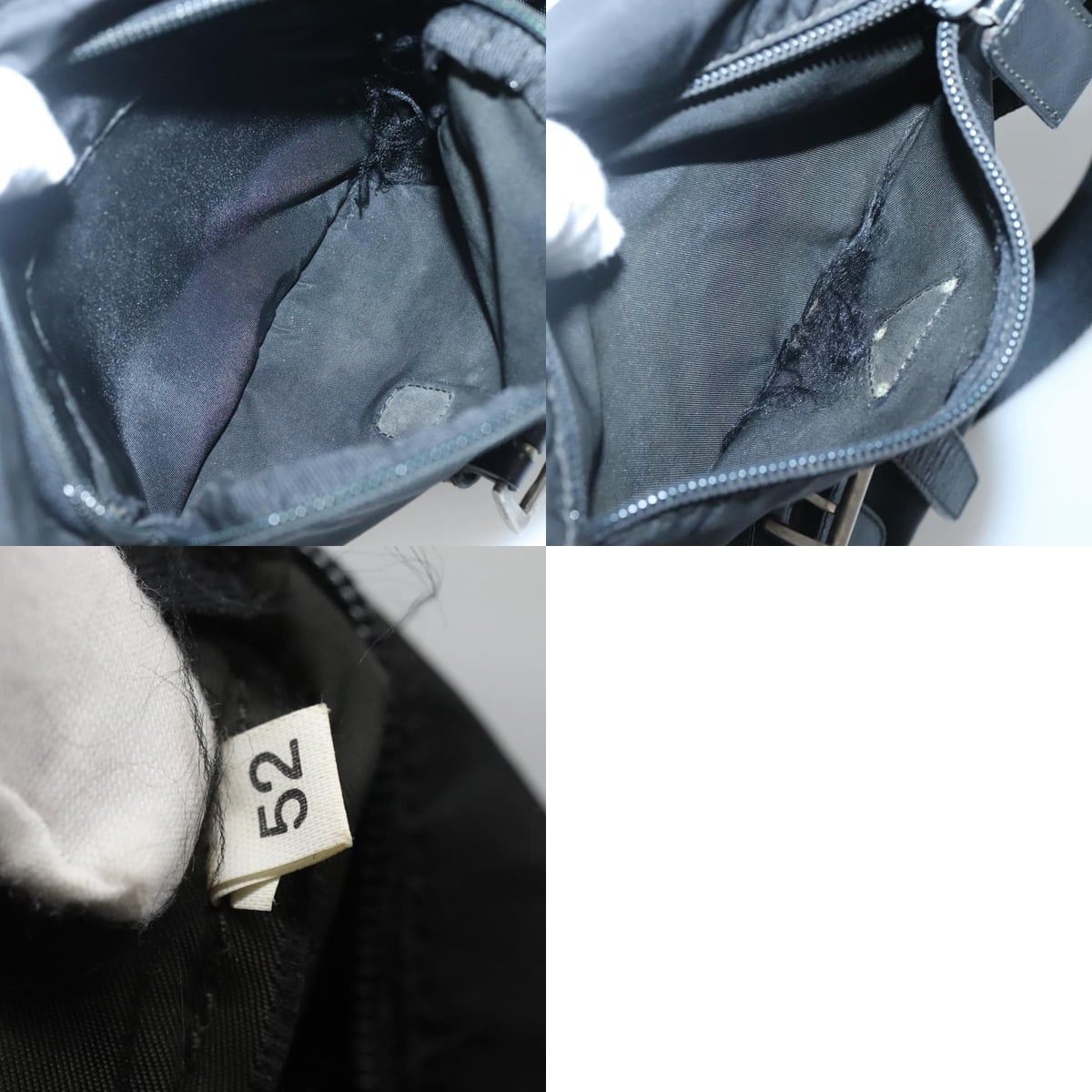 Prada PRADA Shoulder Bag Nylon Black Silver Size ONE SIZE - 13 Thumbnail