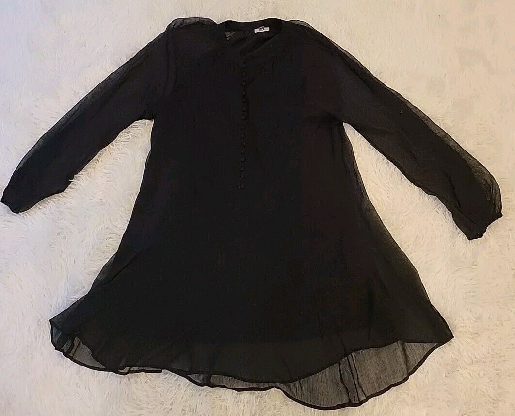 Joie Joie Women's Balloon Sleeve Dress Sheer Black Small NWOT Da Size S / US 4 / IT 40 - 7 Thumbnail