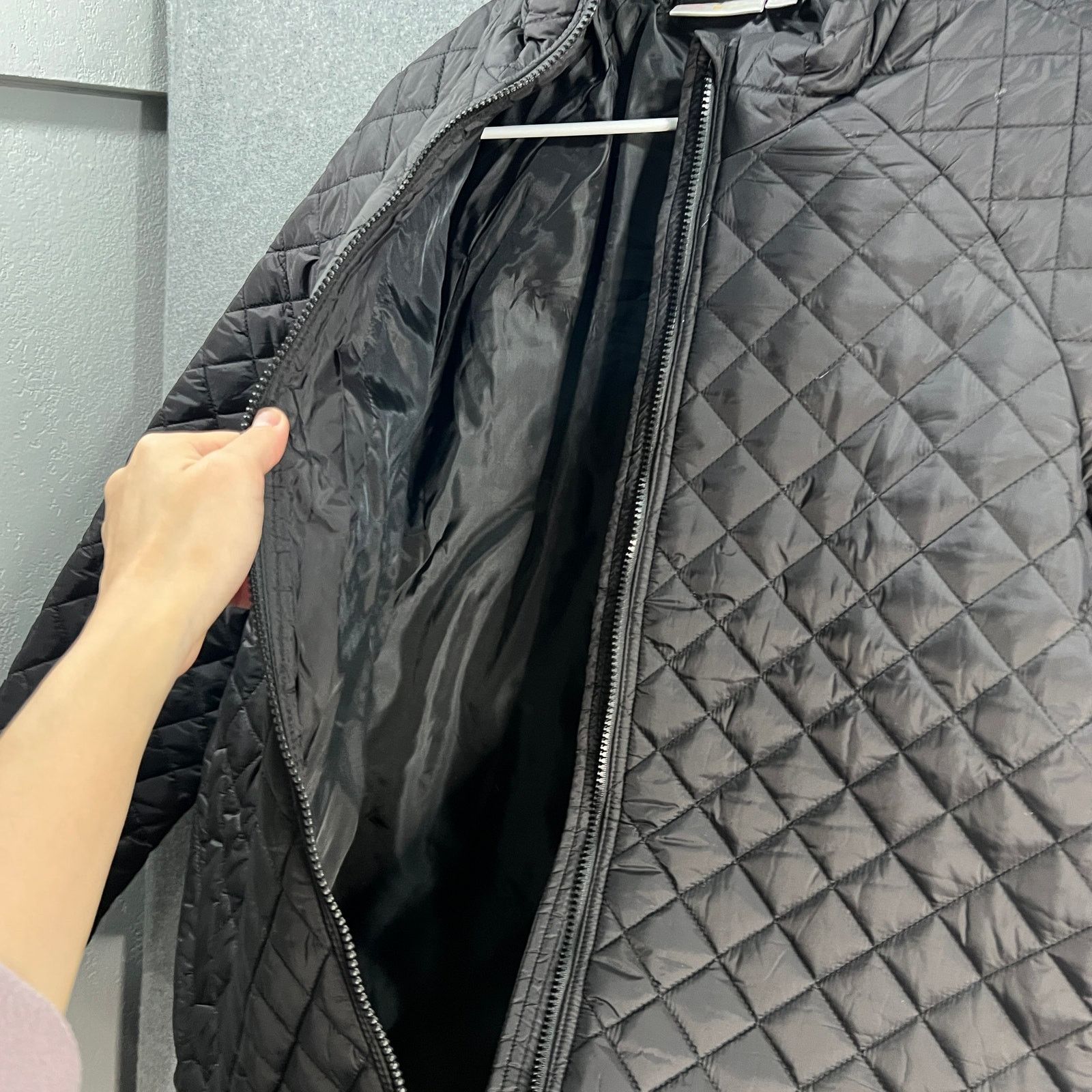 Other Belle by Kim Gravel Quilted Zip-Front Jacket Black Size XL / US 12-14 / IT 48-50 - 4 Thumbnail