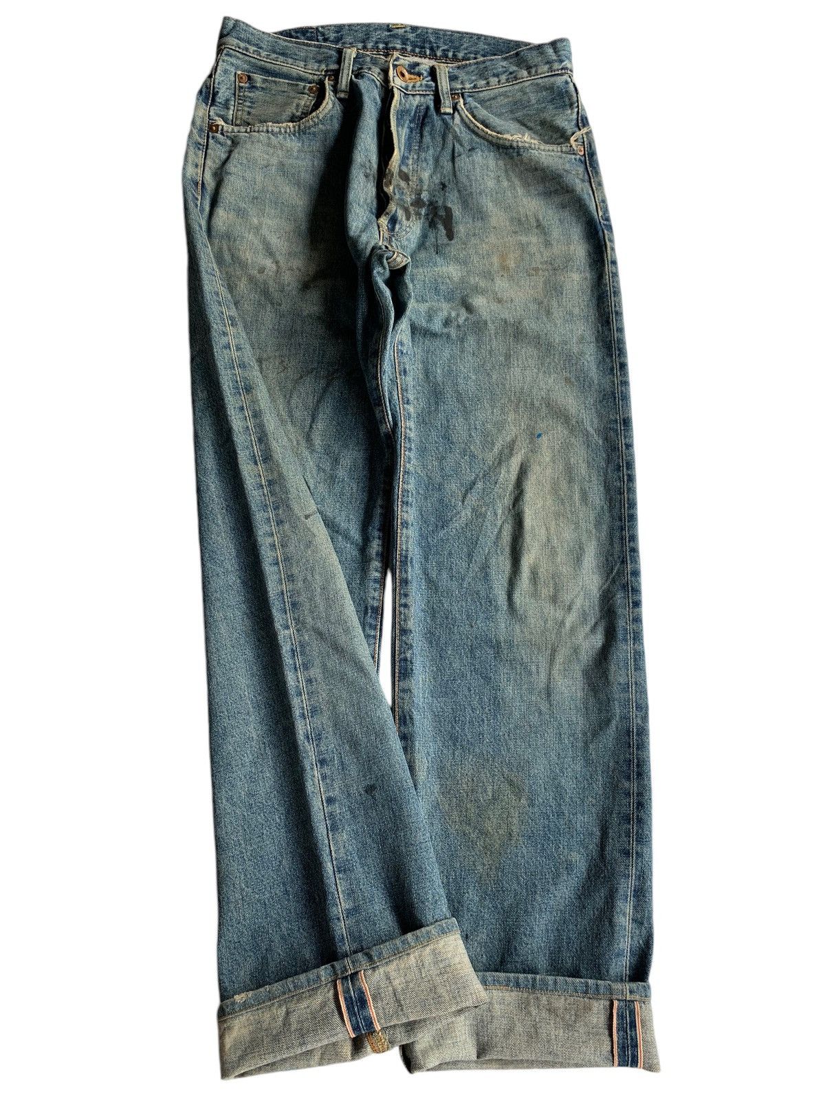 Edwin × Kapital EDWIN SELVEDGE 505X BUTTON FLY DISTRESSED DENIM Size US 30 / EU 46 - 5 Thumbnail