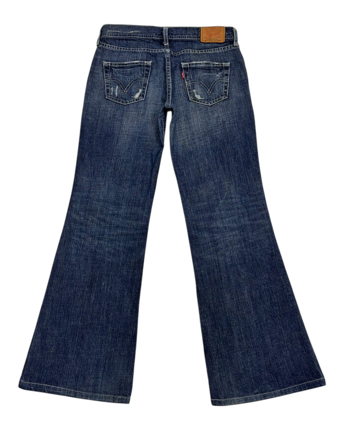 If Six Was Nine × Levi's Vintage Levis 90s Flared Jeans Bootcut Distressed Denim Jean Size 30" / US 8 / IT 44 - 2 Thumbnail