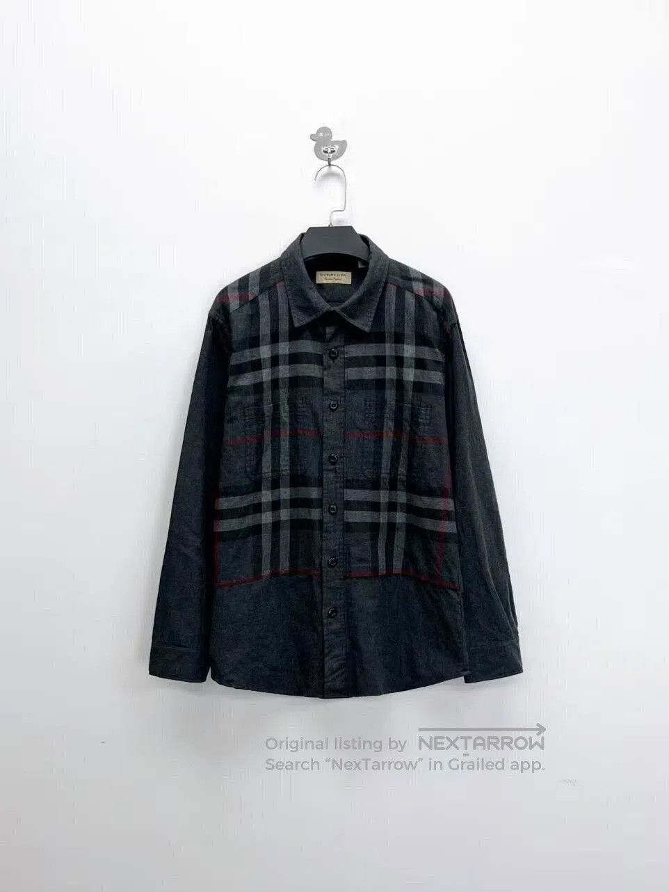 Burberry burberry dark gray plaid shirt jacket xxl. Size US XXL / EU 58 / 5 - 1 Thumbnail