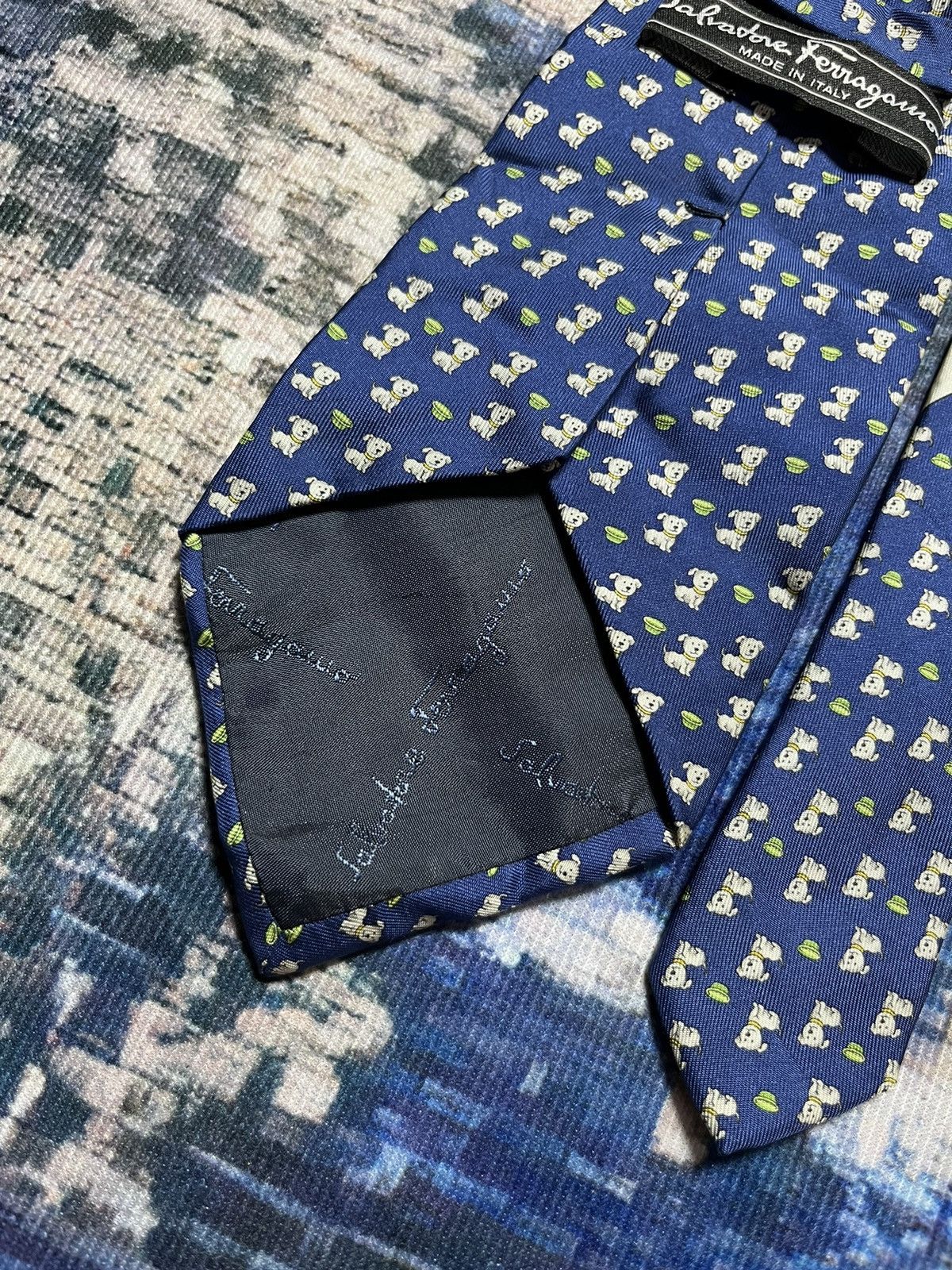 Designer × Salvatore Ferragamo × Vintage Salvatore Ferragamo Necktie Made in Italy Size ONE SIZE - 6 Thumbnail