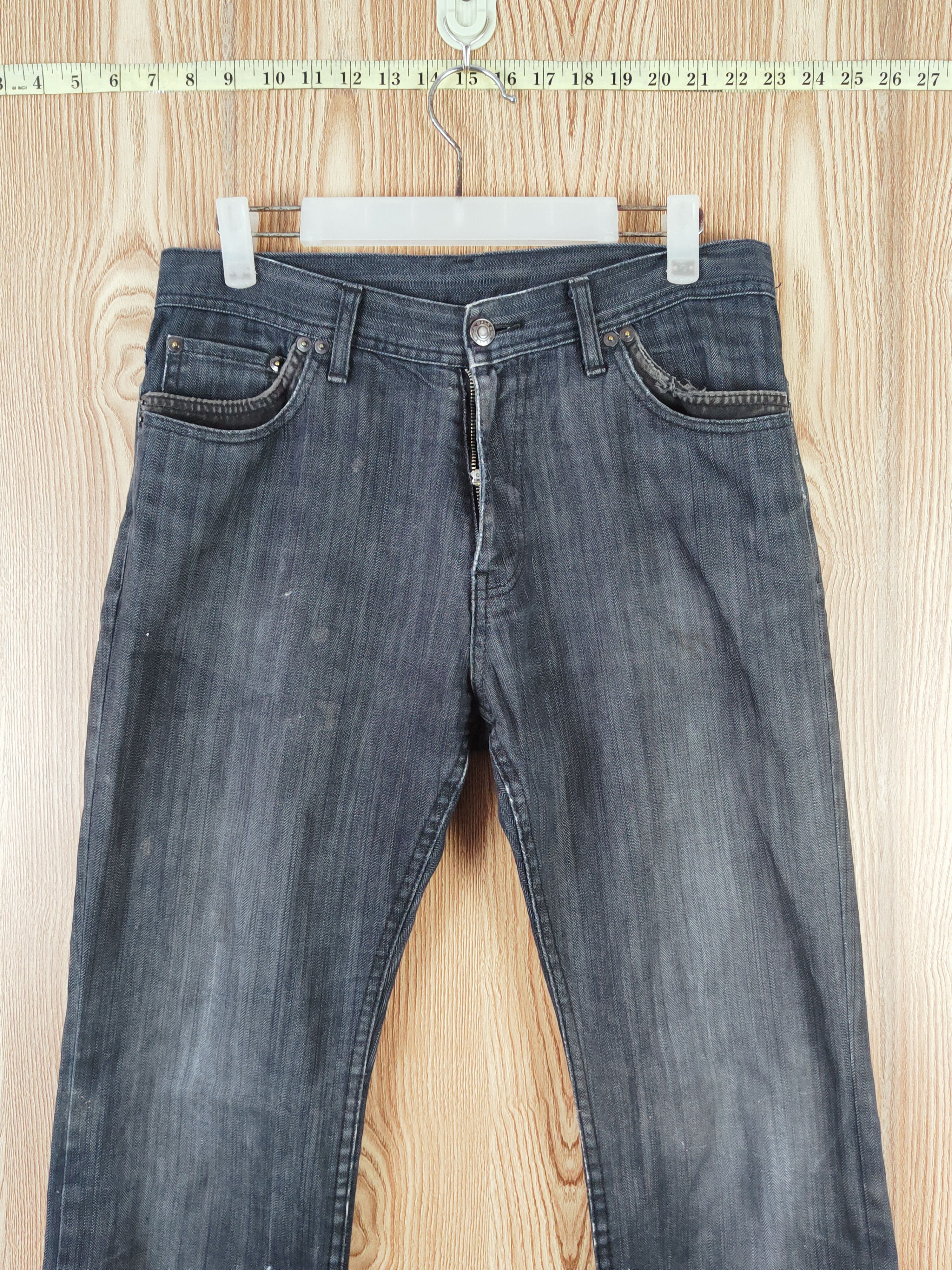 Japanese Brand Male &Co Black Distressed Ripped Jeans#W085 Size US 32 / EU 48 - 2 Thumbnail