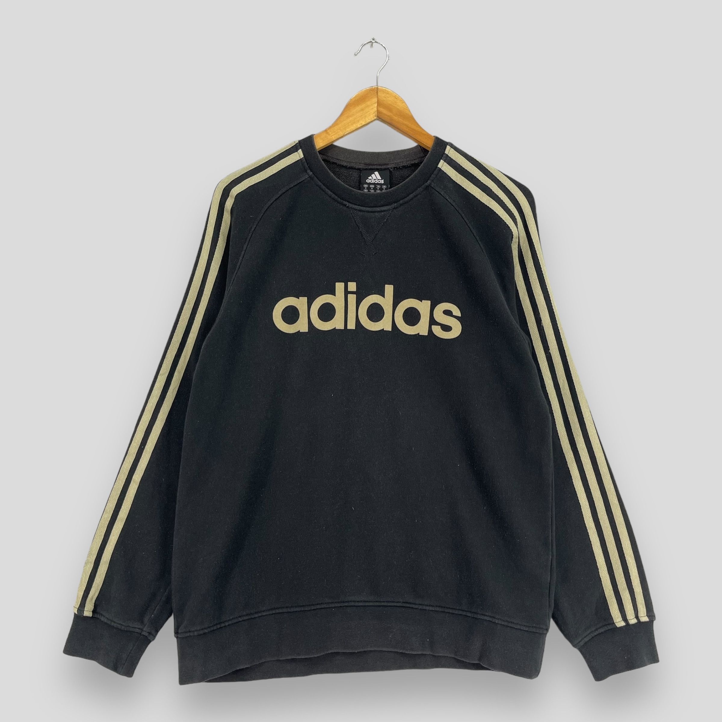 Adidas × Vintage Vintage ADIDAS Three Stripes Spellout Sweatshirt Size US M / EU 48-50 / 2 - 1 Thumbnail
