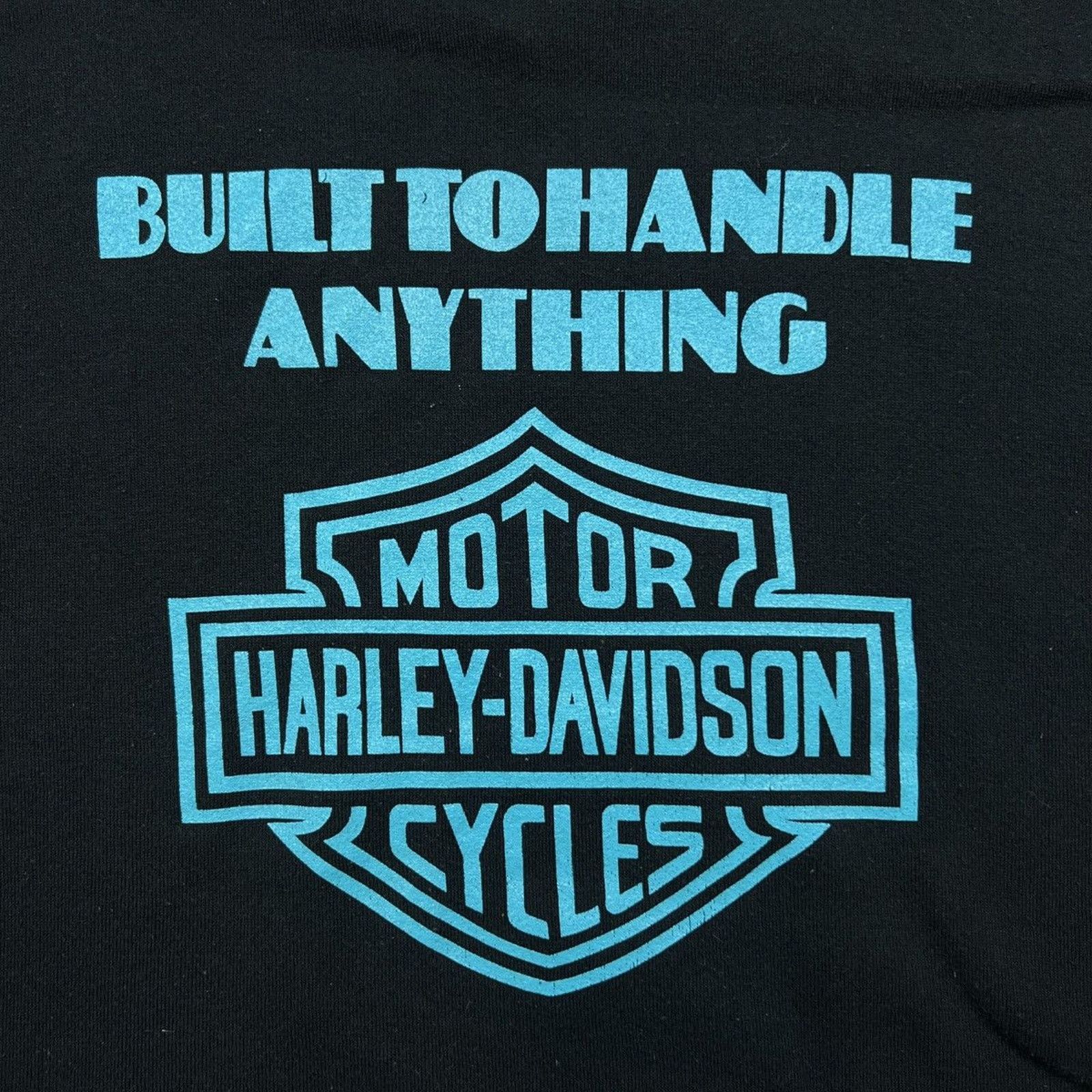 Harley Davidson × Vintage Vintage 90s Harley Davidson Built To Handle Anything Hoodie Size US L / EU 52-54 / 3 - 2 Thumbnail