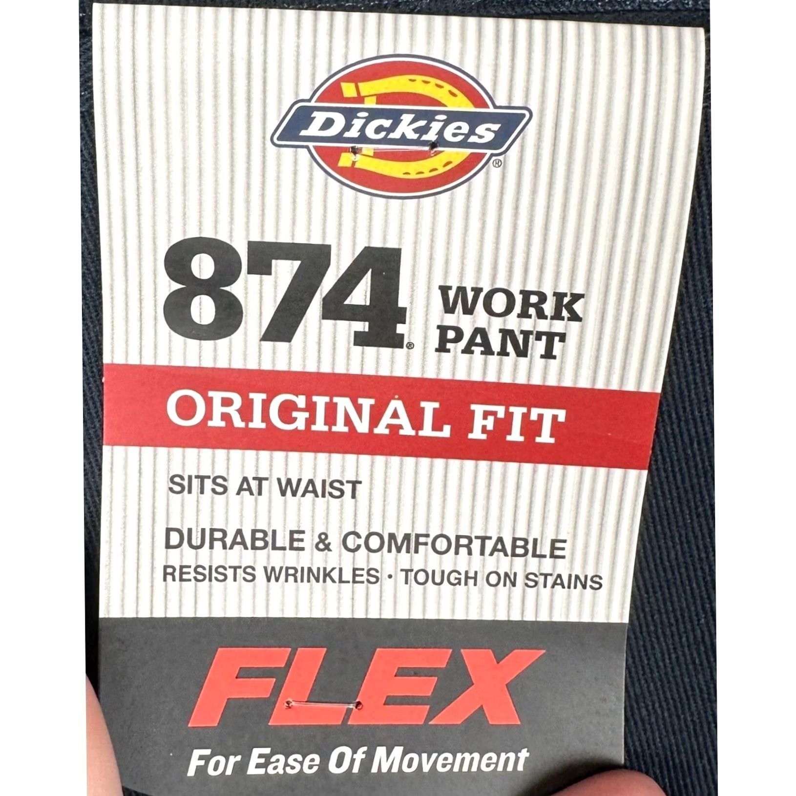 Dickies Dickies 874 Work Pants Mens 44x30 Dark Navy Flex Original Fit Chino Logo Shirt Trousers Casual Professional Regular Straight Size US 44 / EU 60 - 2 Thumbnail