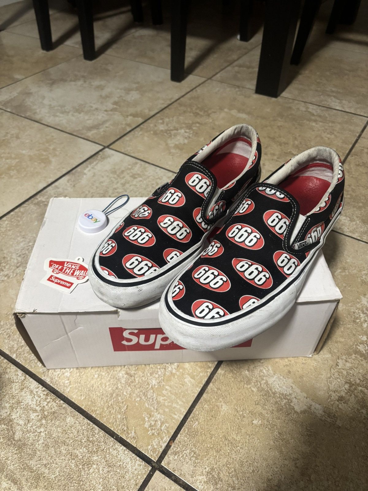 Supreme 666 Slip On Vans