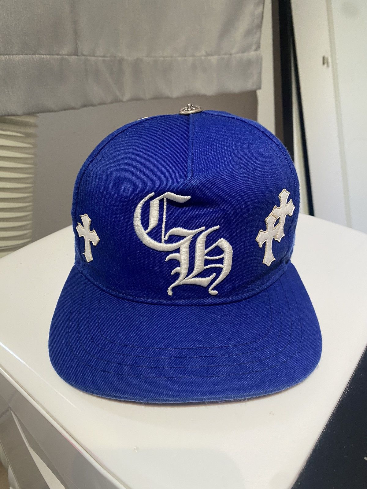 Chrome Hearts Blue Chrome Hearts Cross Hat | Grailed