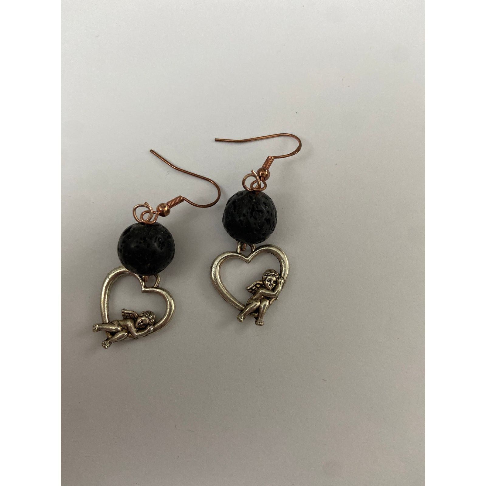 Handmade lava bead earrings Size ONE SIZE - 1 Thumbnail
