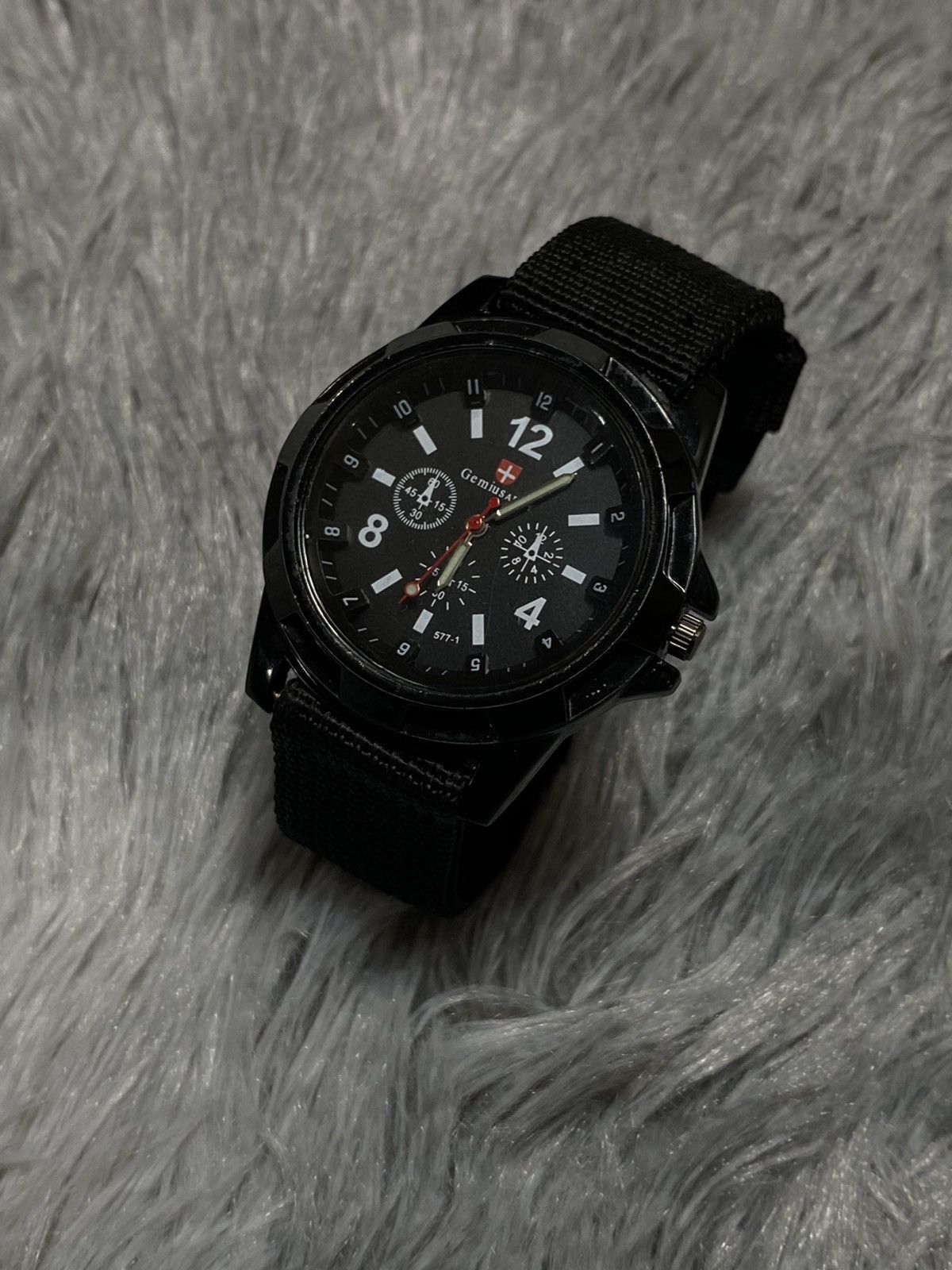 Vintage Gemius Army Black Tactical Watch | Work 100% Size ONE SIZE - 4 Thumbnail