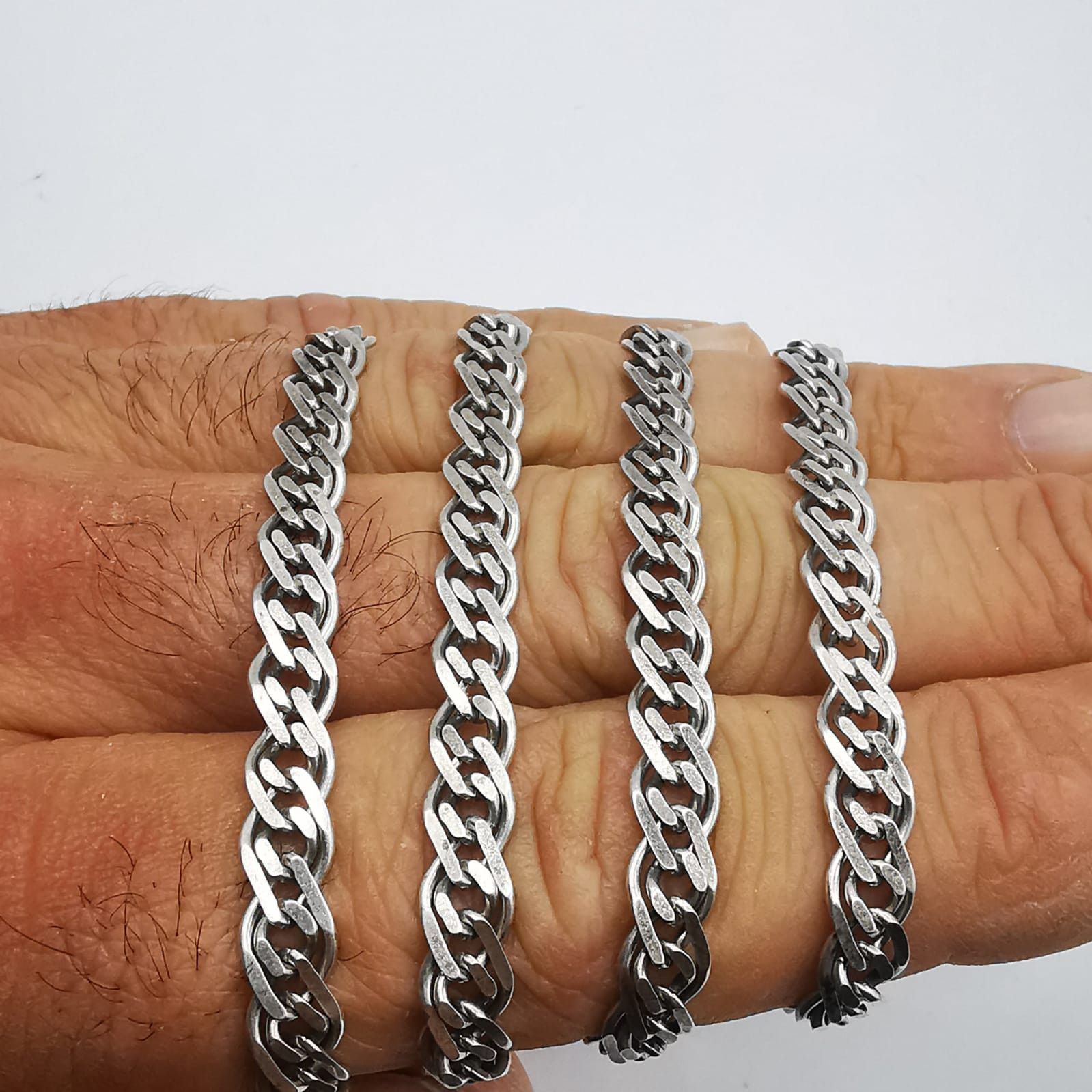 Sterling Silver Vintage Jewelry Chain, 925 Sterling Silver, Signed 23.09g Size ONE SIZE - 6 Thumbnail