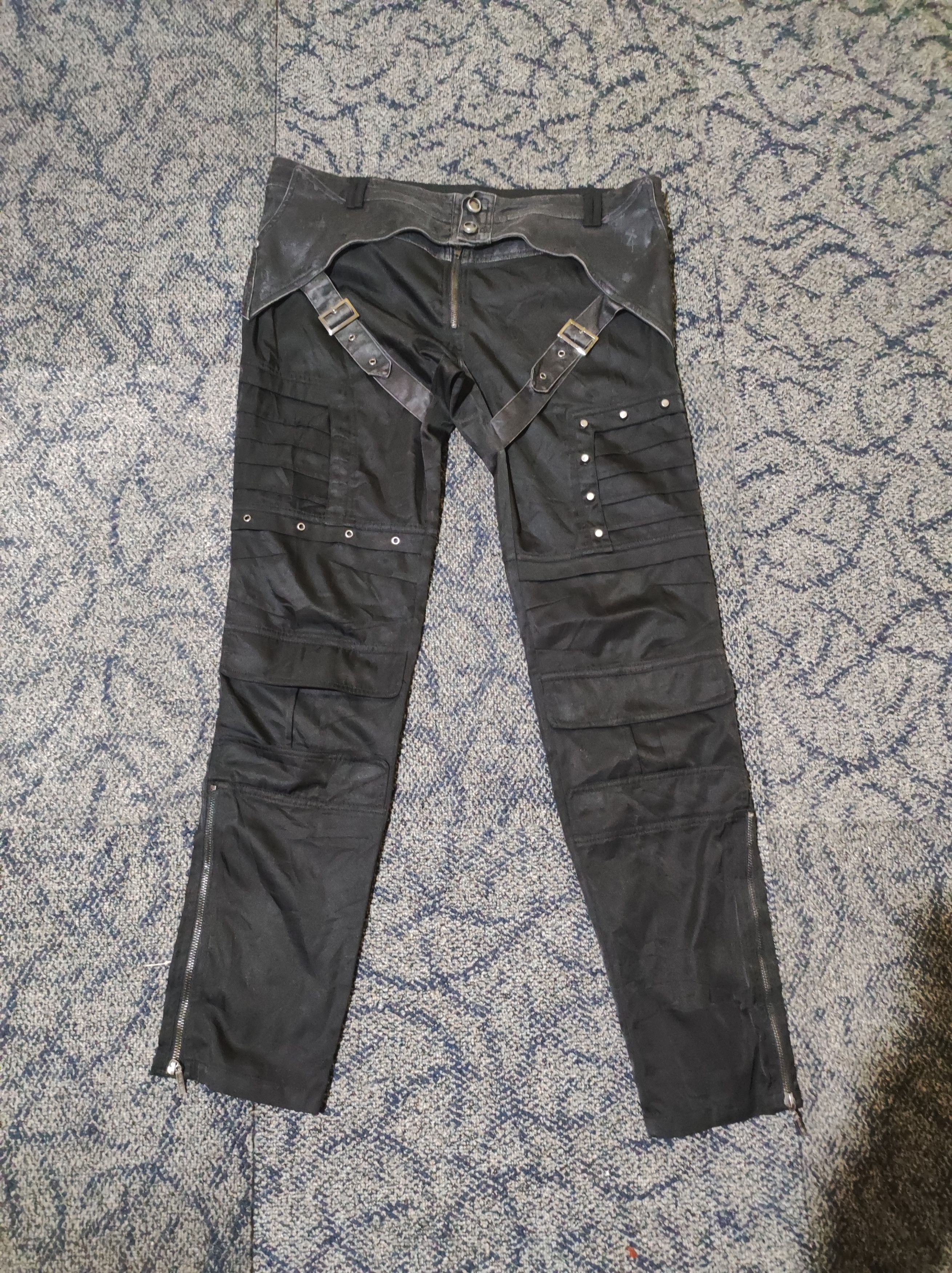 Seditionaries Punk Rave Archive Punk Bondage Strap Pants Cyber Gothic Size US 34 / EU 50 - 1 Thumbnail