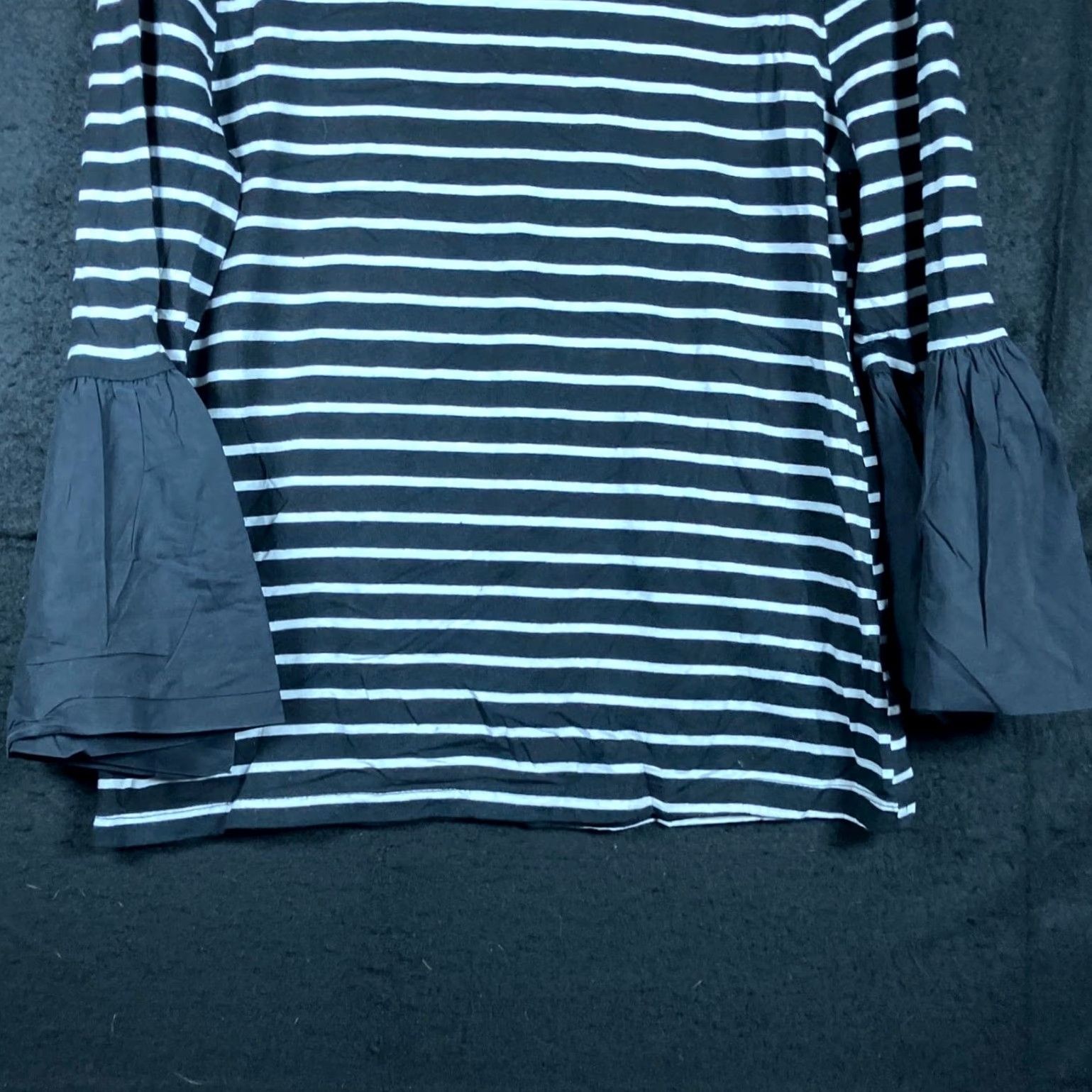 Anthropologie Anthropologie Womens Shirt Black White Round Neck Adele Bell Knit Small Short Sleeve Options? (But keep to title rules) Size S / US 4 / IT 40 - 3 Thumbnail