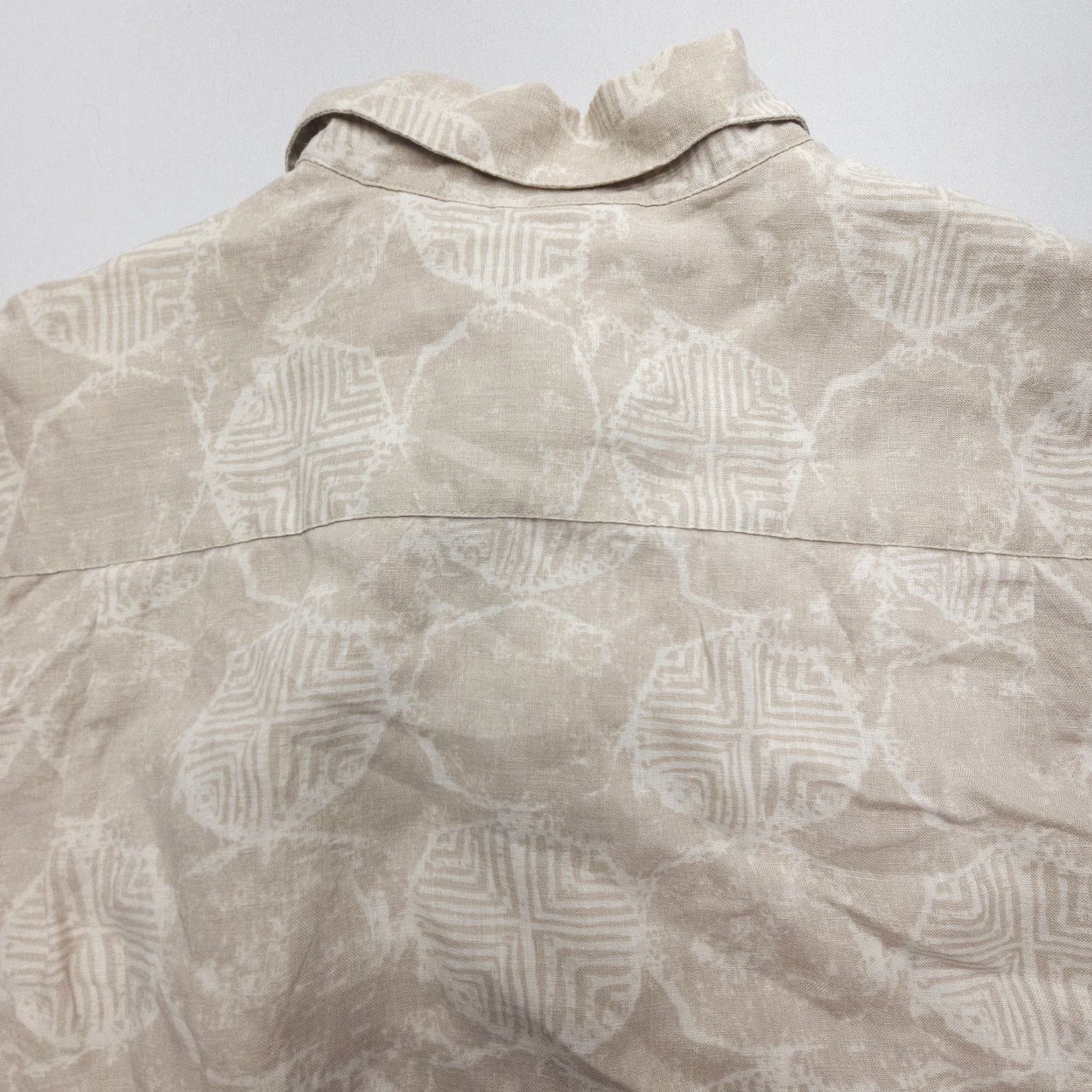Vintage VINTAGE Axist Wave-Washed Linen Hawaiian Shirt Mens XL Beige Travel Floral Short Sleeve Button-Up Casual Outdoor 90s Mens Size US XL / EU 56 / 4 - 8 Thumbnail