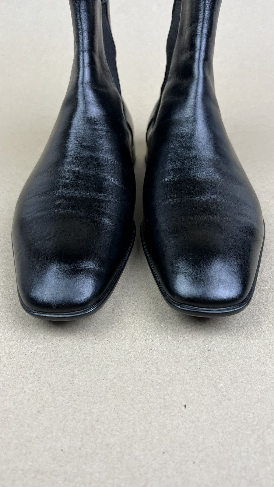Prada PRADA Boots Chelsea Leather Shoes Red Tab Black Men's Size US 7 / EU 40 - 4 Thumbnail