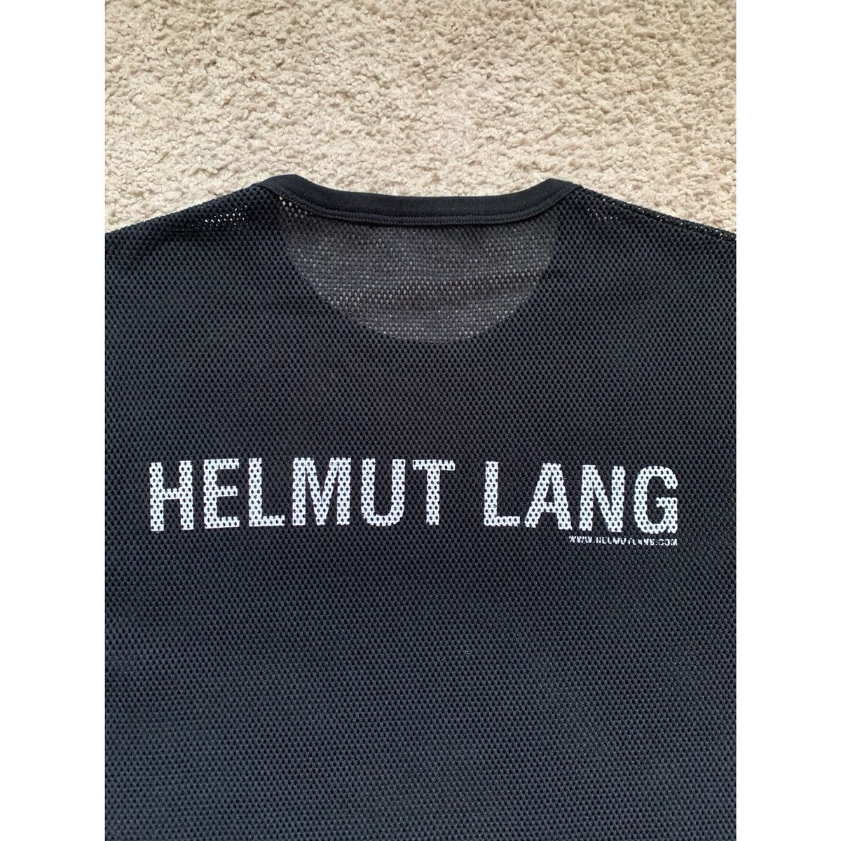Helmut Lang HELMUT LANG BLACK LOGO MESH TOP Size US M / EU 48-50 / 2 - 13 Thumbnail