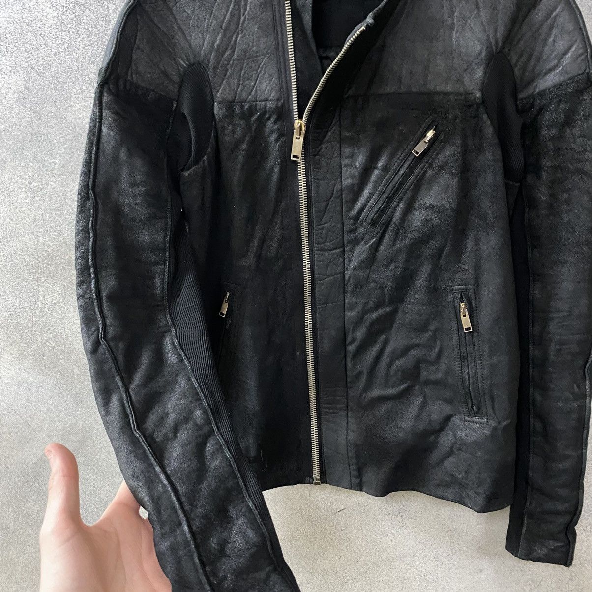 Rick Owens Rick Owens Jacket Leather Biker Style Size US S / EU 44-46 / 1 - 3 Thumbnail