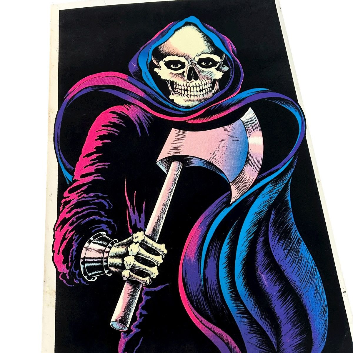 Vintage Vintage 1978 Death Watch Grim Reaper Velva Glow poster Size ONE SIZE - 2 Thumbnail