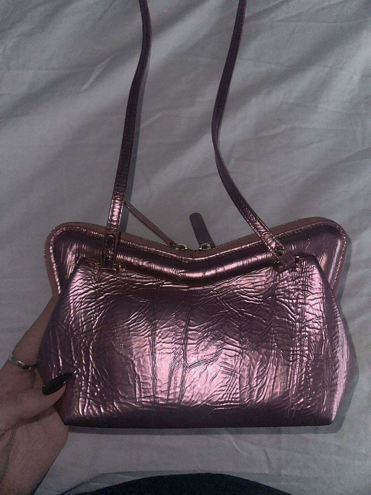 Mansur Gavriel Mansur Graviel Metallic Pink Bag Size ONE SIZE - 2 Thumbnail