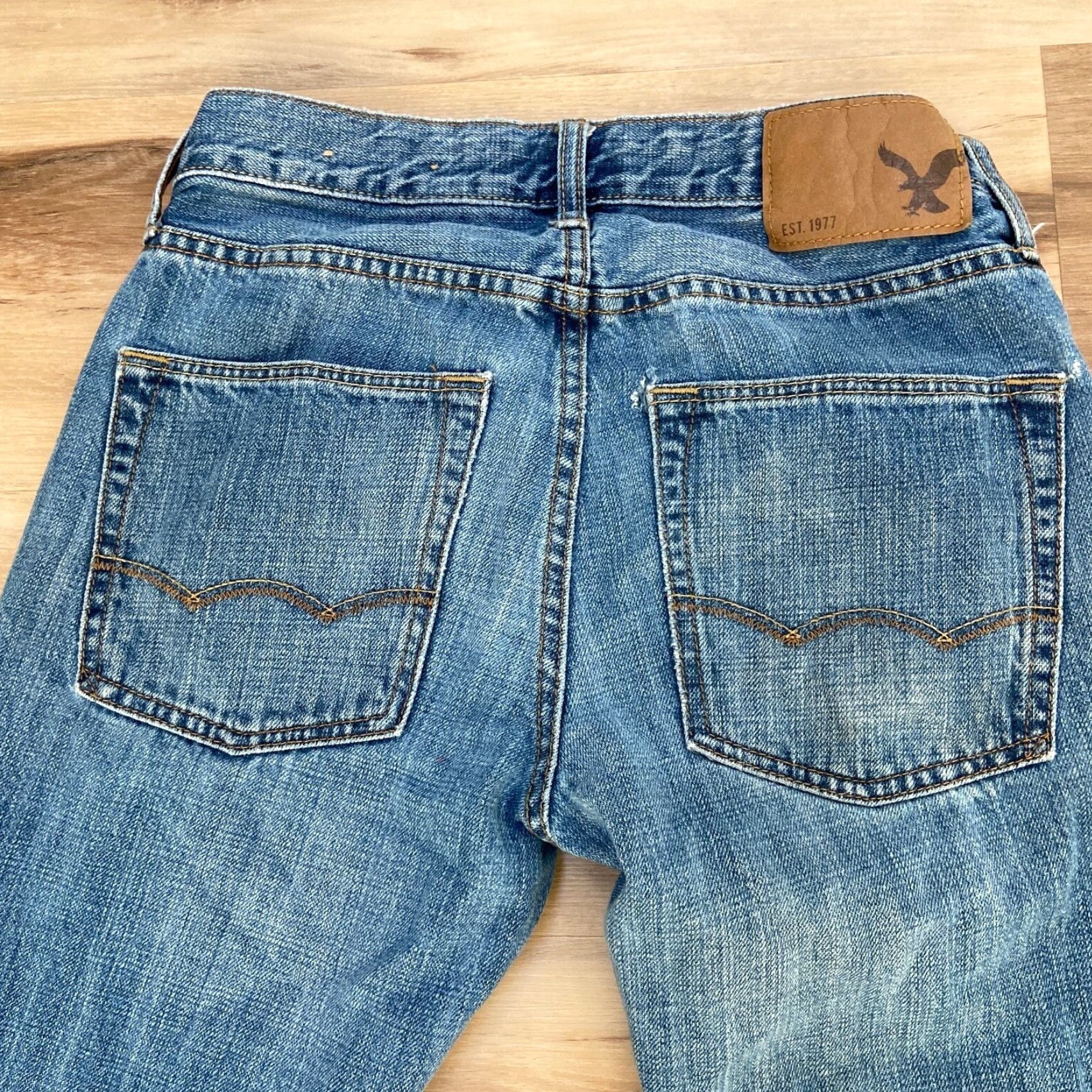 American Eagle Outfitters American Eagle Outfitters Slim Straight Jeans 26/28 Denim Blue Mens Jeans Slim Straight Zip 26 Inseam 28 Size US 26 / EU 42 - 7 Thumbnail