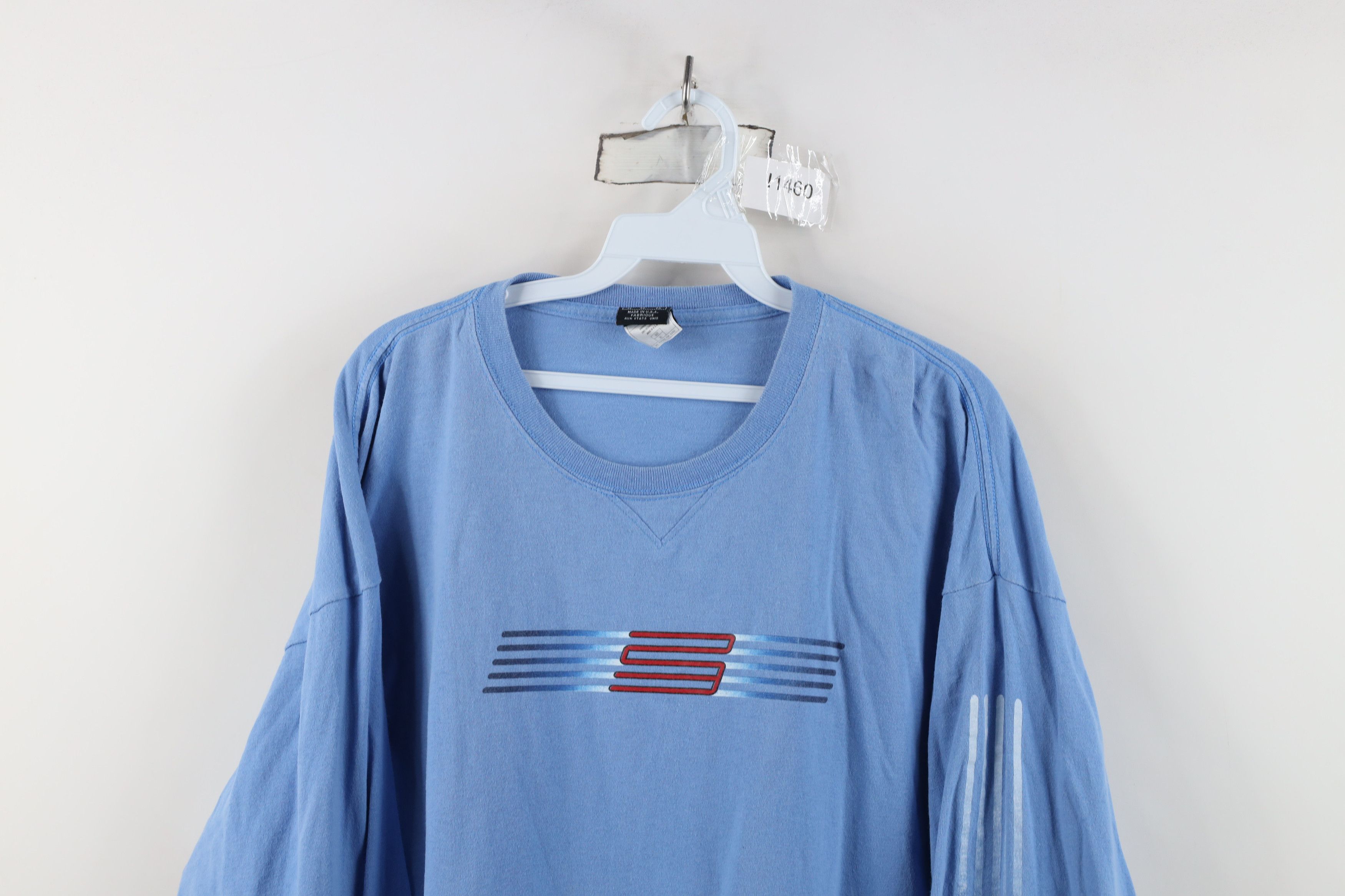 Nike Vintage Y2K Nike Air Jordan Long Sleve T-Shirt Blue USA Size US XL / EU 56 / 4 - 2 Thumbnail