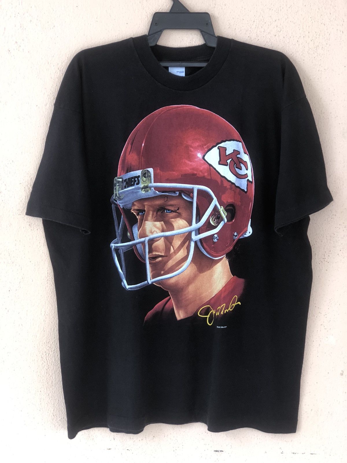 NFL Vintage 90s JOE MONTANA Kansas City NFL Tee Size US XL / EU 56 / 4 - 1 Thumbnail