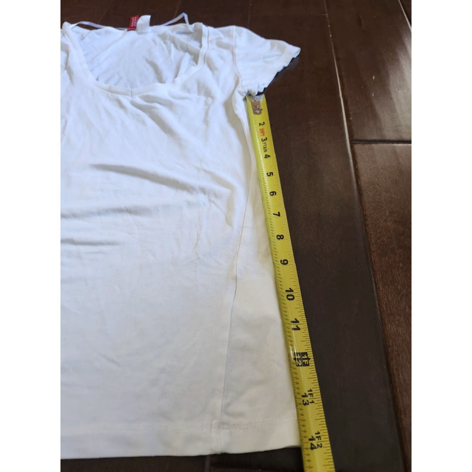 H&M Divided Women's White Top T-Shirt - Size 2 - Cotton Spandex Lightweight Breathable Casual Shirt Womens Size XS / US 0-2 / IT 36-38 - 6 Thumbnail