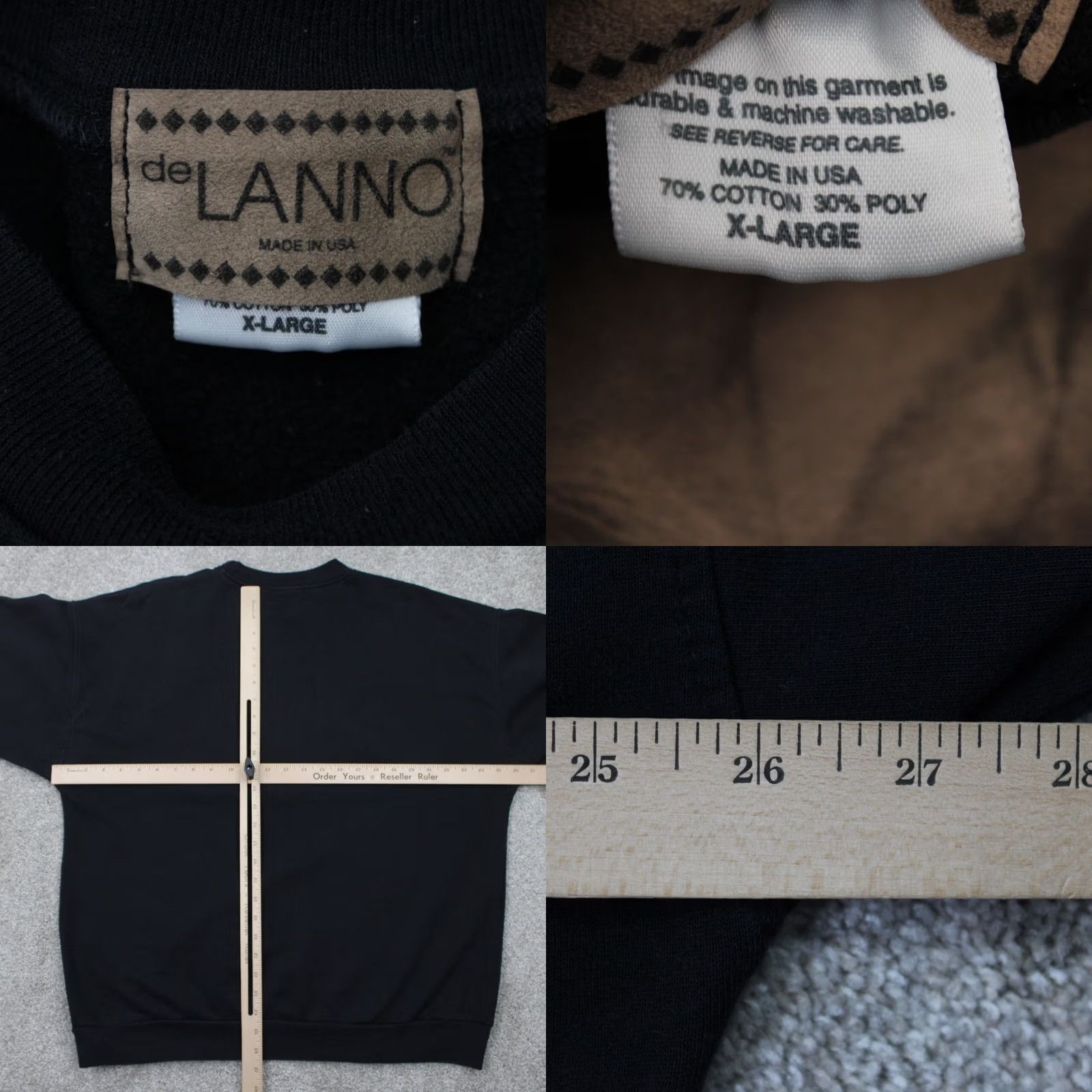 Vintage VINTAGE De Lanno Sweatshirt Mens XL Black Animal Print L/S Pullover Sweater Size US XL / EU 56 / 4 - 8 Thumbnail